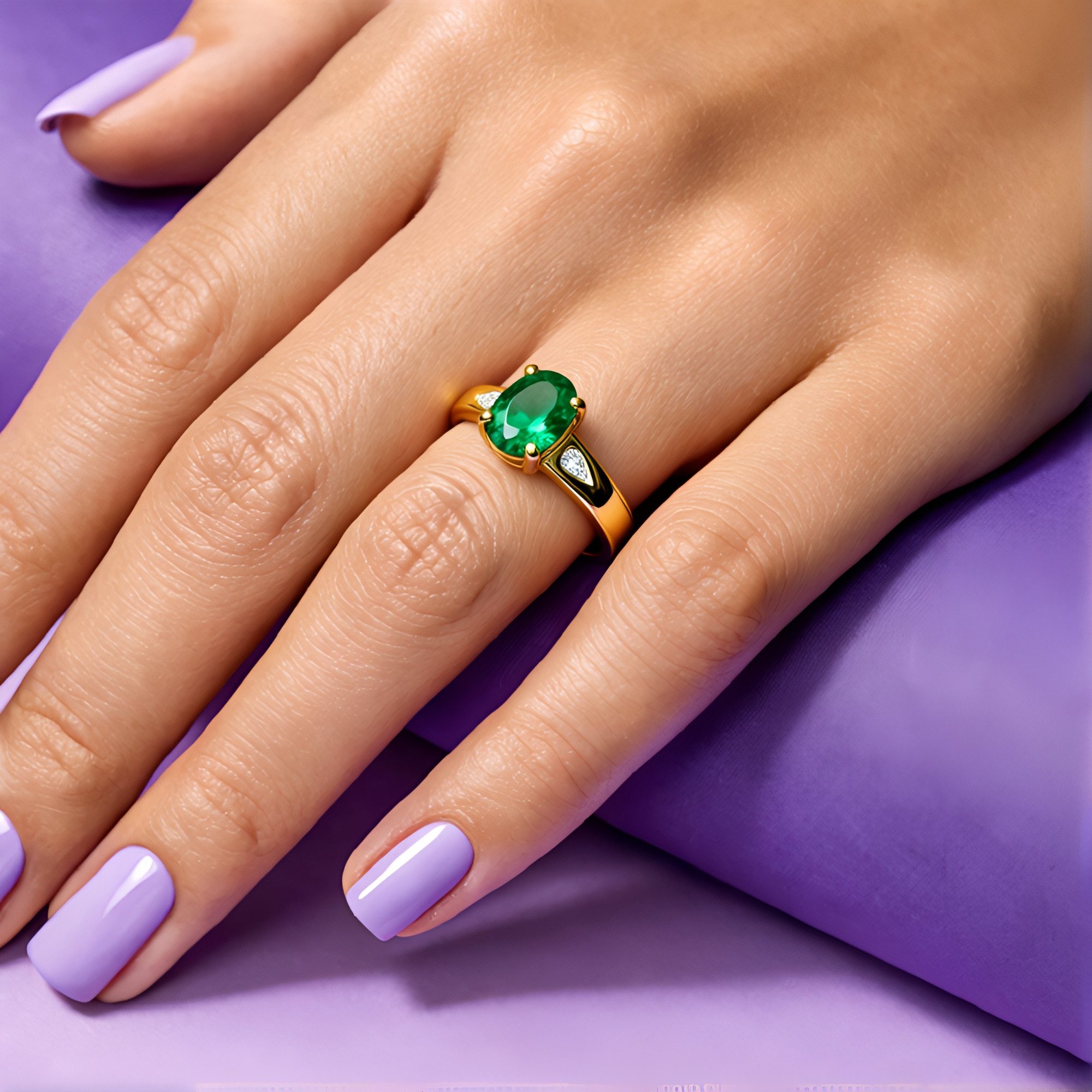 Cavill Silberring Smaragd Ring 1,07 ct Ovalschliff Sterlingsilber vergoldet,Zirkon (1-tlg)