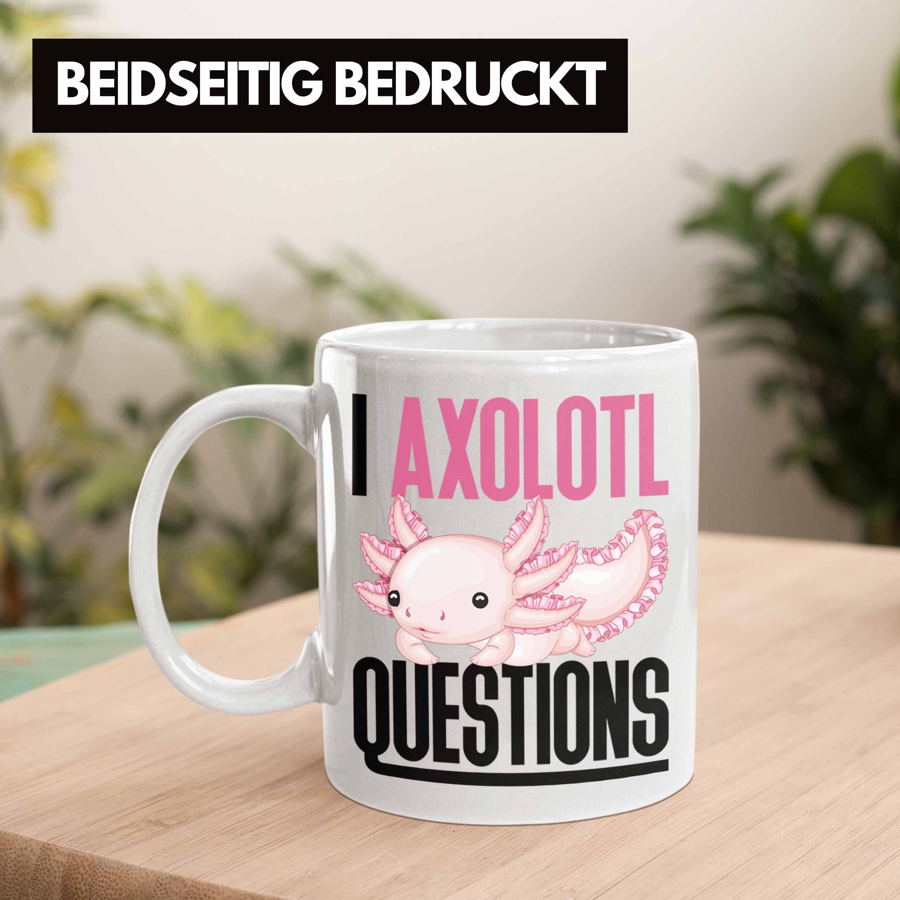 Tasse Gamer Weiss Axolotl Trendation Axolotl Questions Tasse Schwanzlurch Geschenk I Geschenk