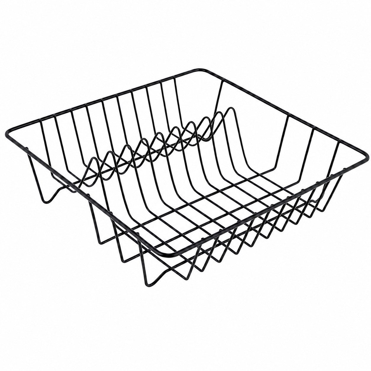 Testrut Geschirrständer Testrut Geschirrabtropfkorb, 35x9,5x34cm schwarz, Weihnachtliches Dekolicht