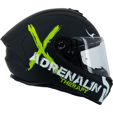 Broken Head Motorradhelm Adrenalin Therapy 4X Black-White Matt, ein Helm für Adrenalin Junkies
