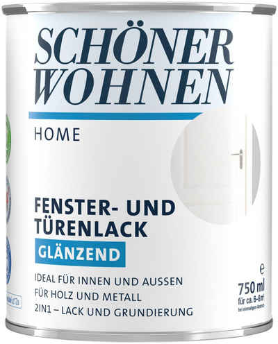 SCHÖNER WOHNEN-Kollektion Lack »Home Fenster- und Türenlack«, 750 ml, weiß, glänzend, ideal für innen