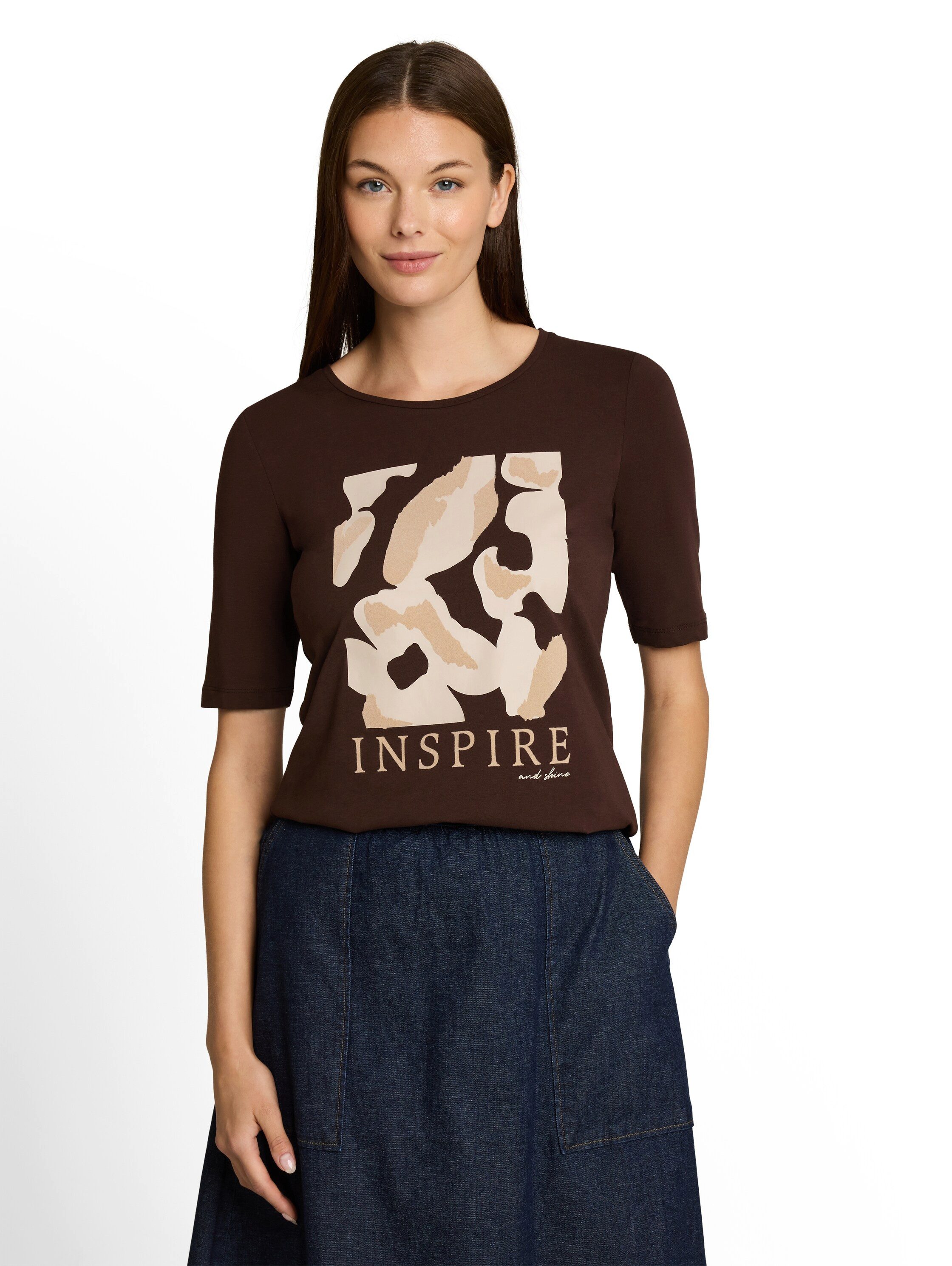 TOM TAILOR Kurzarmshirt Fied Sommershirt mit Print