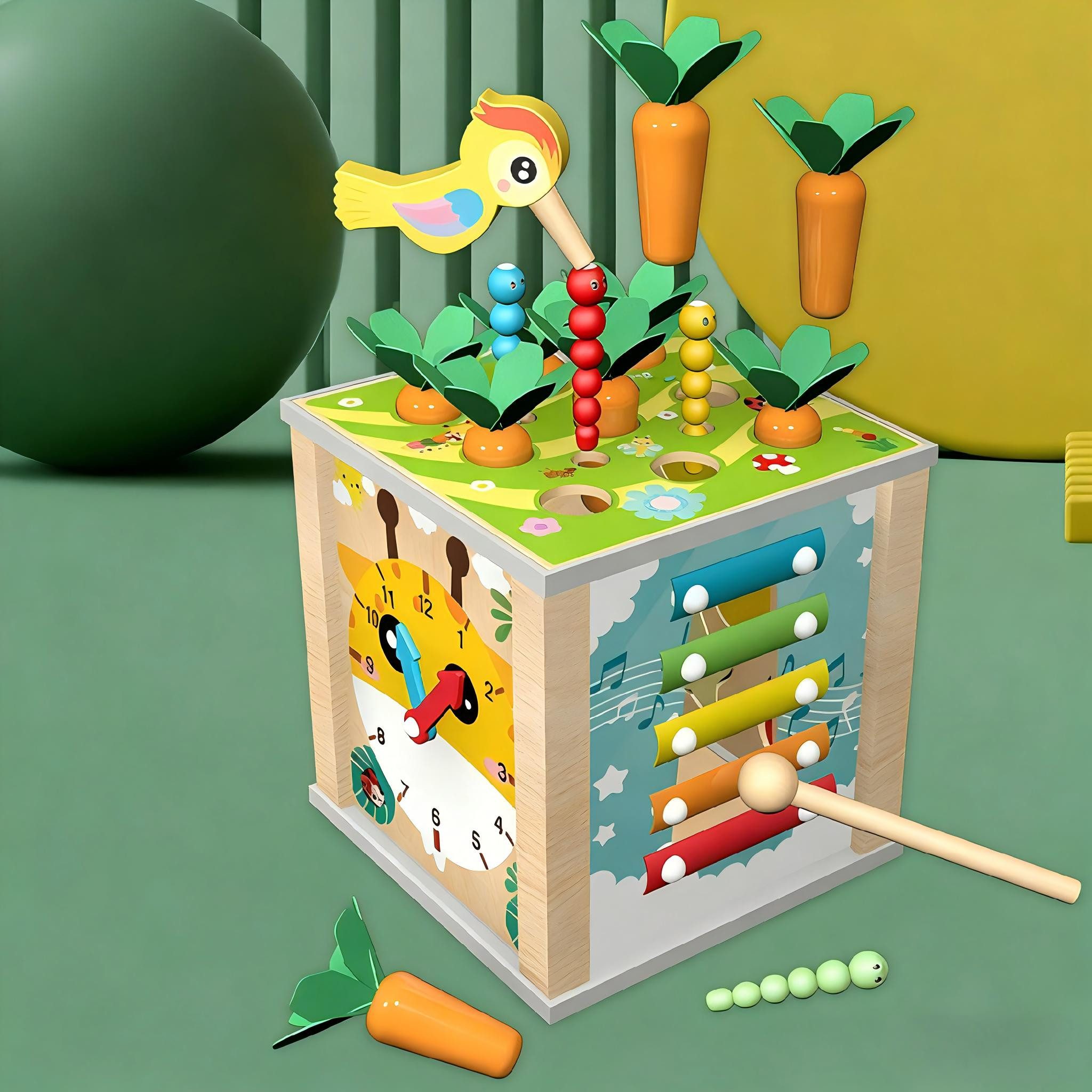 POPOLIC Motorikwürfel 6-in-1 Activity-Spielzeug für Babys ab 12 Monaten – M günstig online kaufen