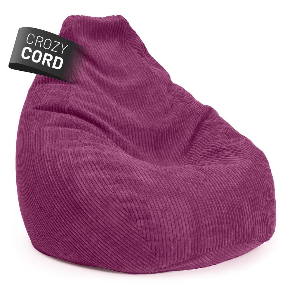 Lumaland Sitzsack Gaming-Sitzsack Cord 350l weinrot, günstig online kaufen