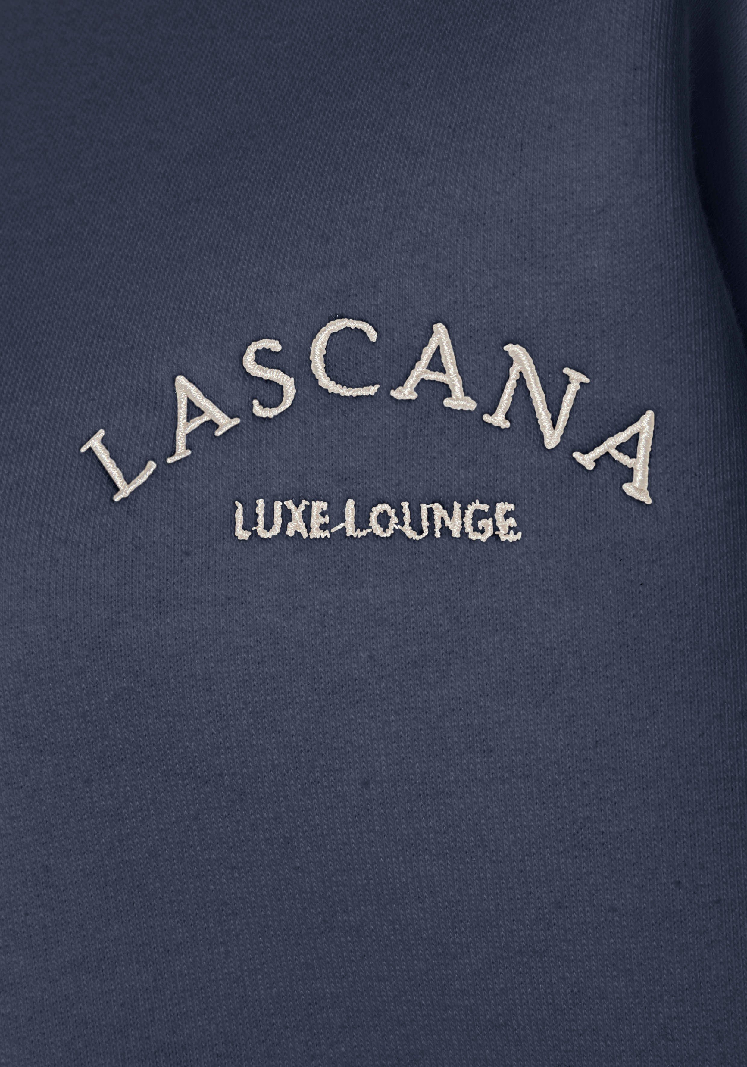 weiten mit Ärmeln, anthrazit LASCANA Loungewear, Loungeanzug Sweatshirt -Pullover