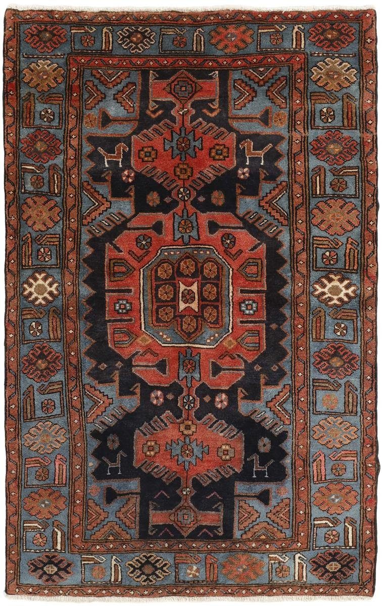 Orientteppich Hamadan 124x199 Handgeknüpfter Orientteppich / Perserteppich, Nain Trading, rechteckig, Höhe: 8 mm