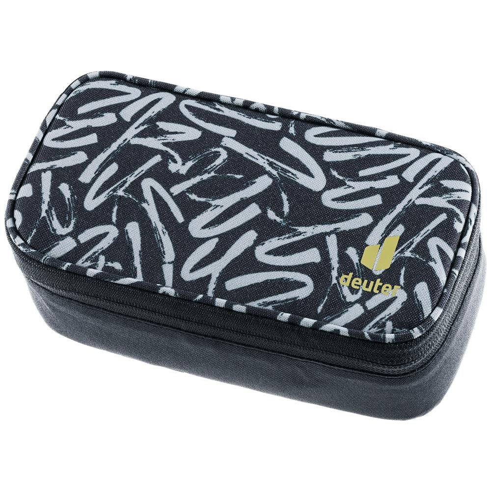 deuter Federmäppchen Pencil Case, black strokes, Schwarz, graue Streifen, für Stifte, Geodreieck | Federmäppchen