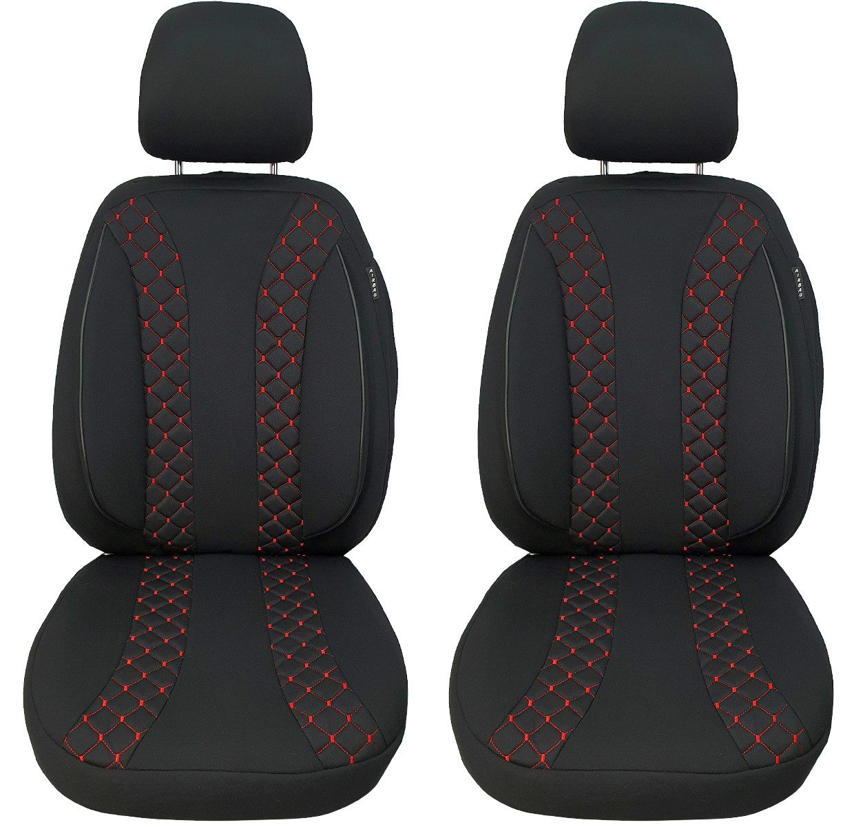 BREMER SITZBEZÜGE Autositzbezug für Toyota Yaris BJ ab 2021 (N302), Set, 2-tlg., Schonbezüge Sitzbezüge Fahrer und Beifahrer, in Schwarz/Rot