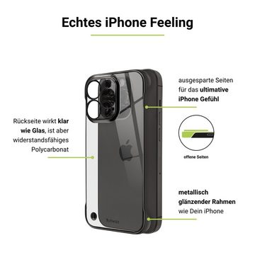 Artwizz Smartphone-Hülle Artwizz MazingClip - Ultra schlanke Design Schutzhülle in Metalloptik für iPhone 14 Pro, Space Black