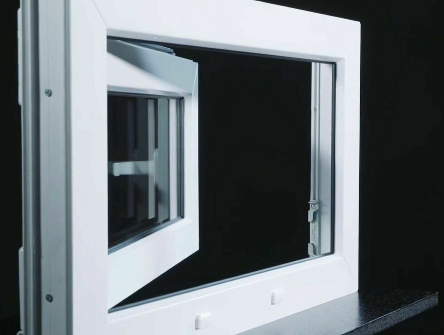 JeCo Fenster Ecoline Kunststofffenster 2-fach Verglasung, weiß