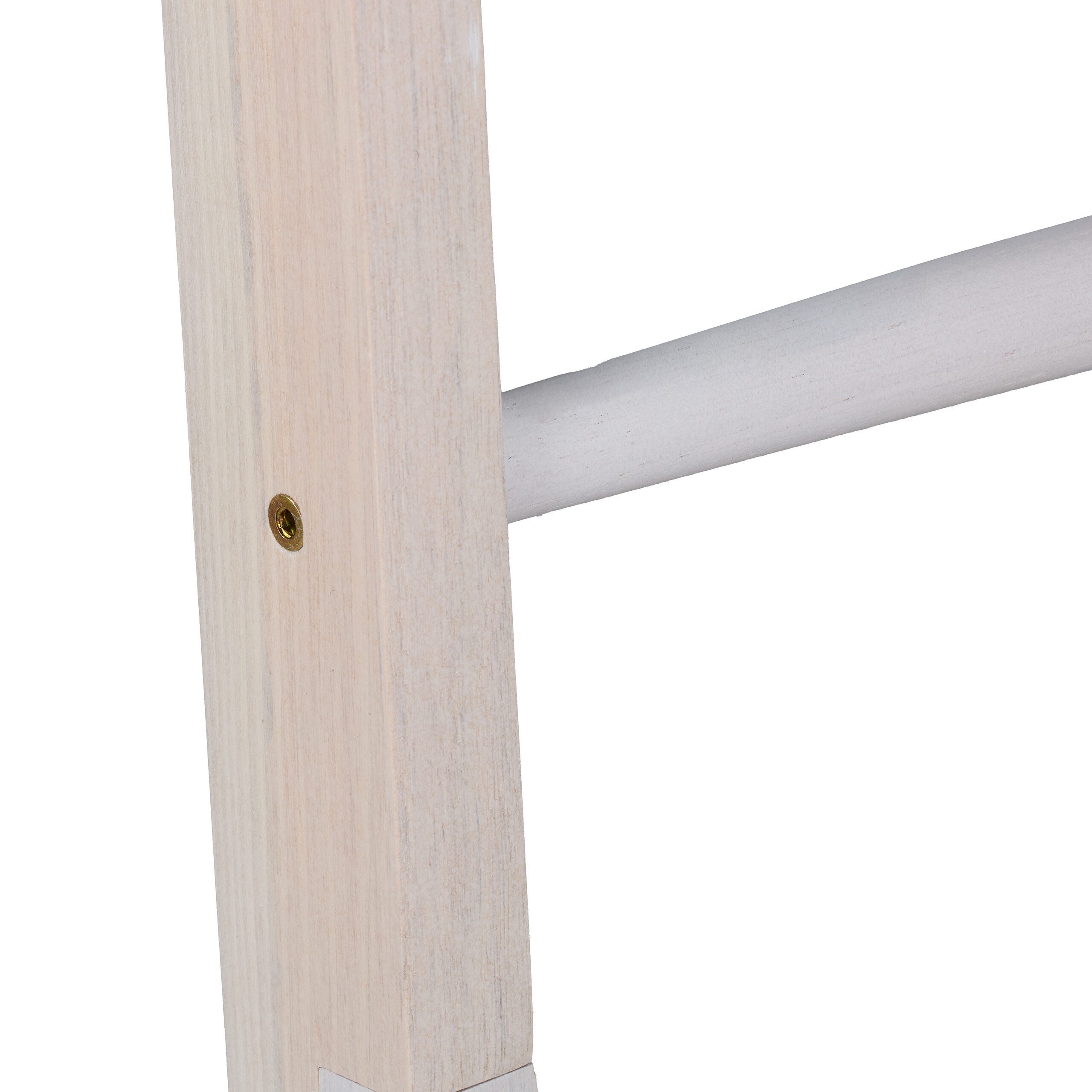 relaxdays Handtuchleiter Weiße Handtuchleiter mit 6 Sprossen – Bild 5 von 5