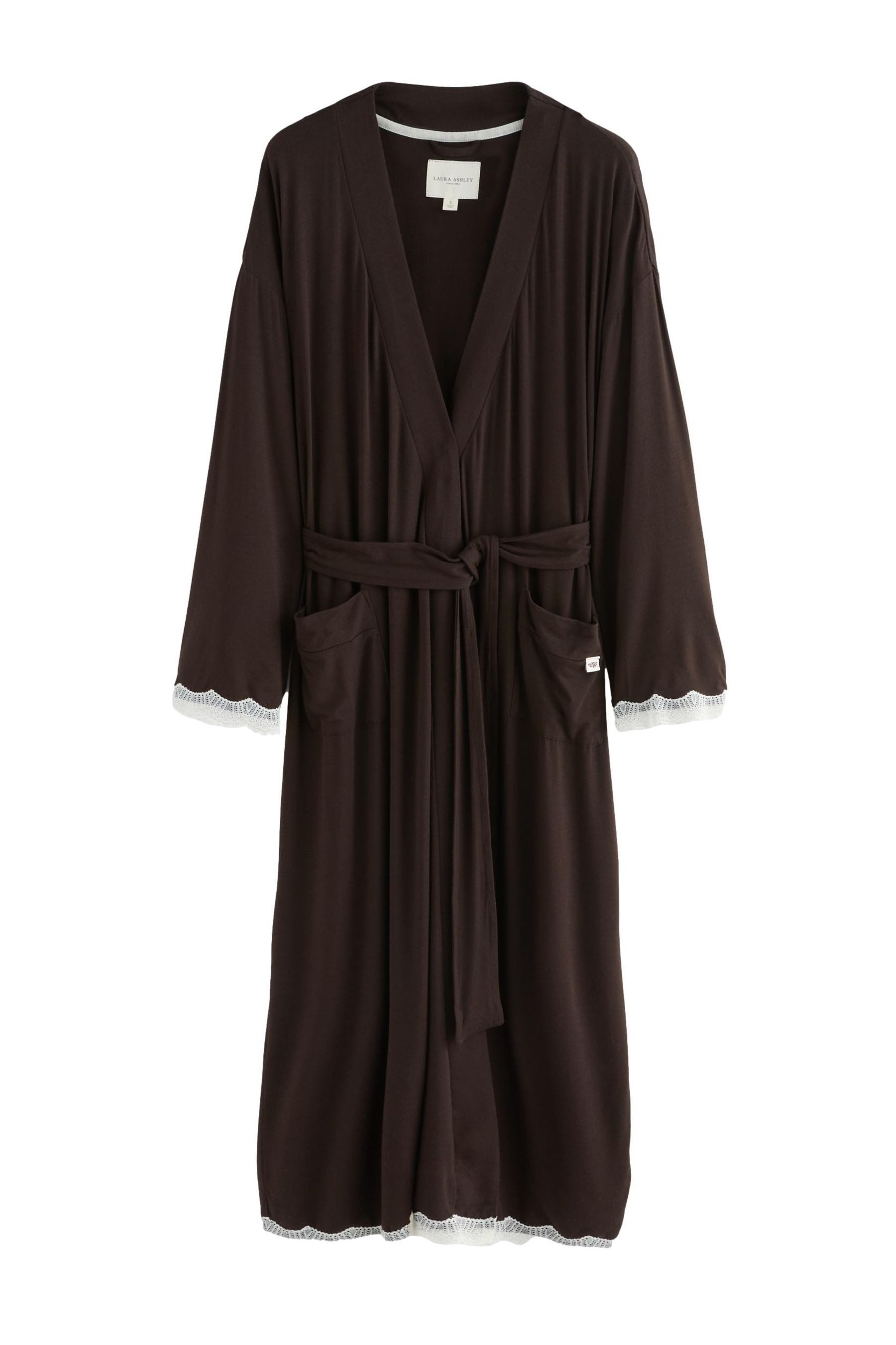 LAURA ASHLEY Damenbademantel Laura Ashley Morgenmantel aus Modal, Modal (TENCEL), Elasthan