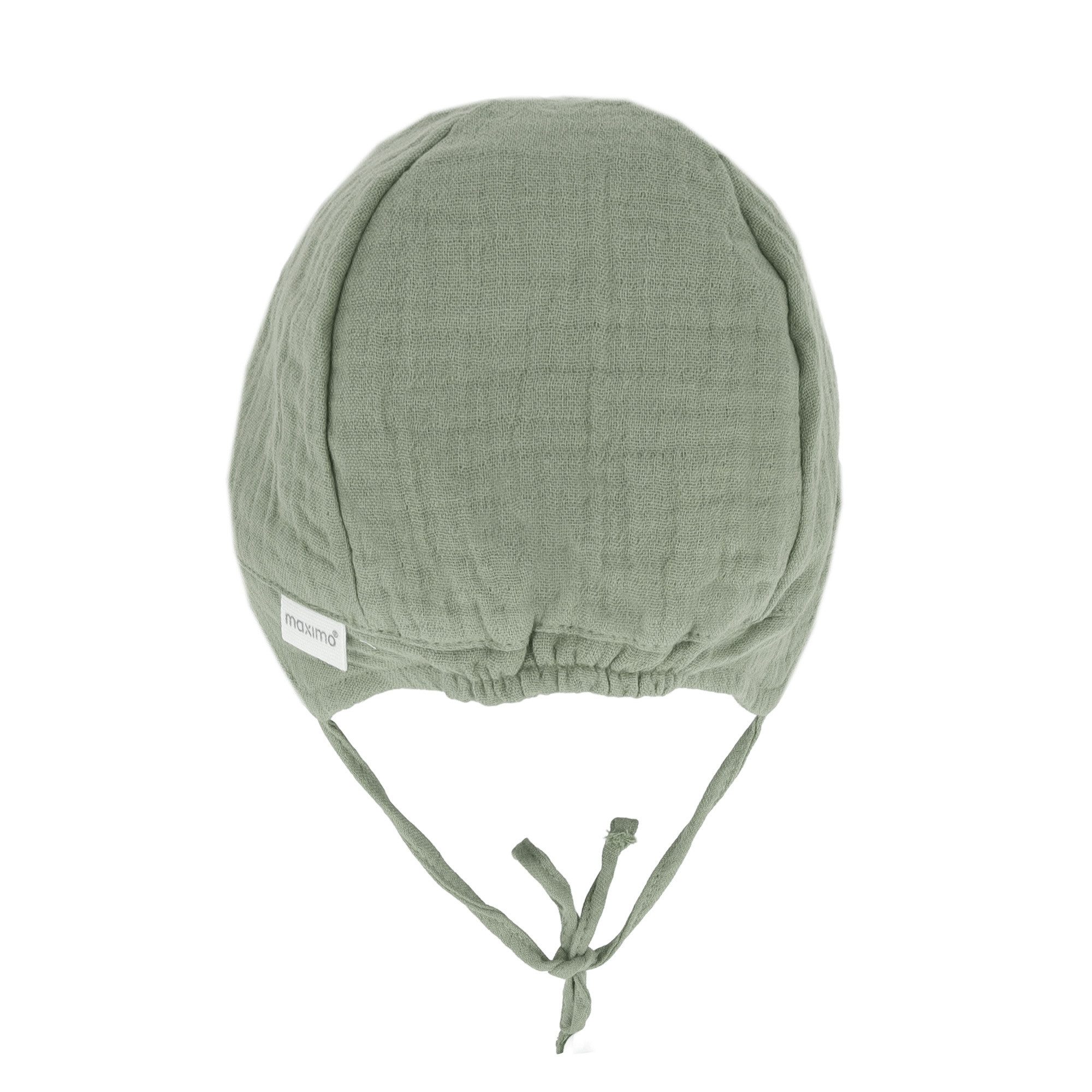 MAXIMO Schirmmütze GOTS BABY-Schildmütze Musselin, Band, Futter, UV (1-St) Musselin