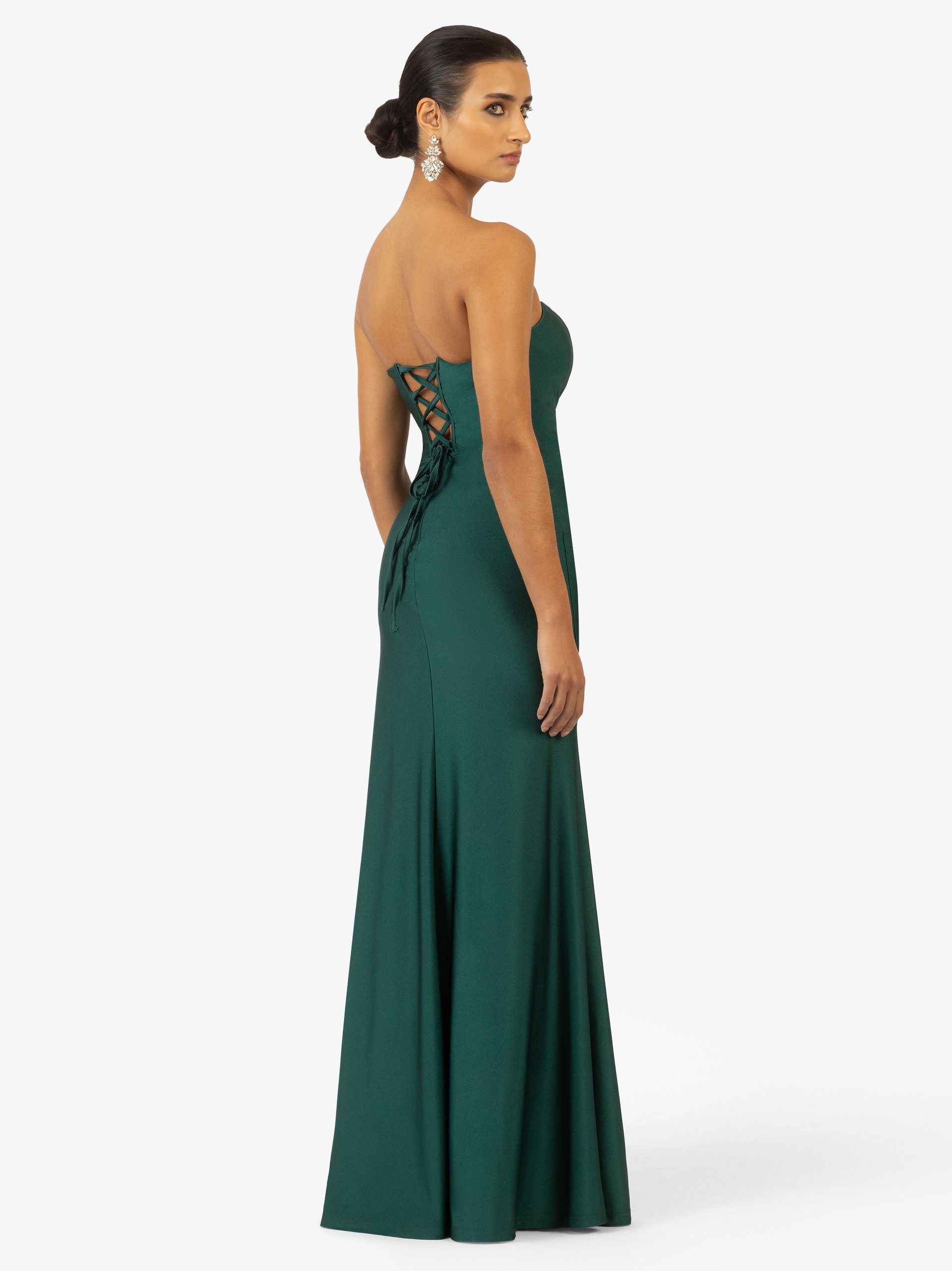 Kraimod Abendkleid mit Drapierung und Rücken-Schnürung