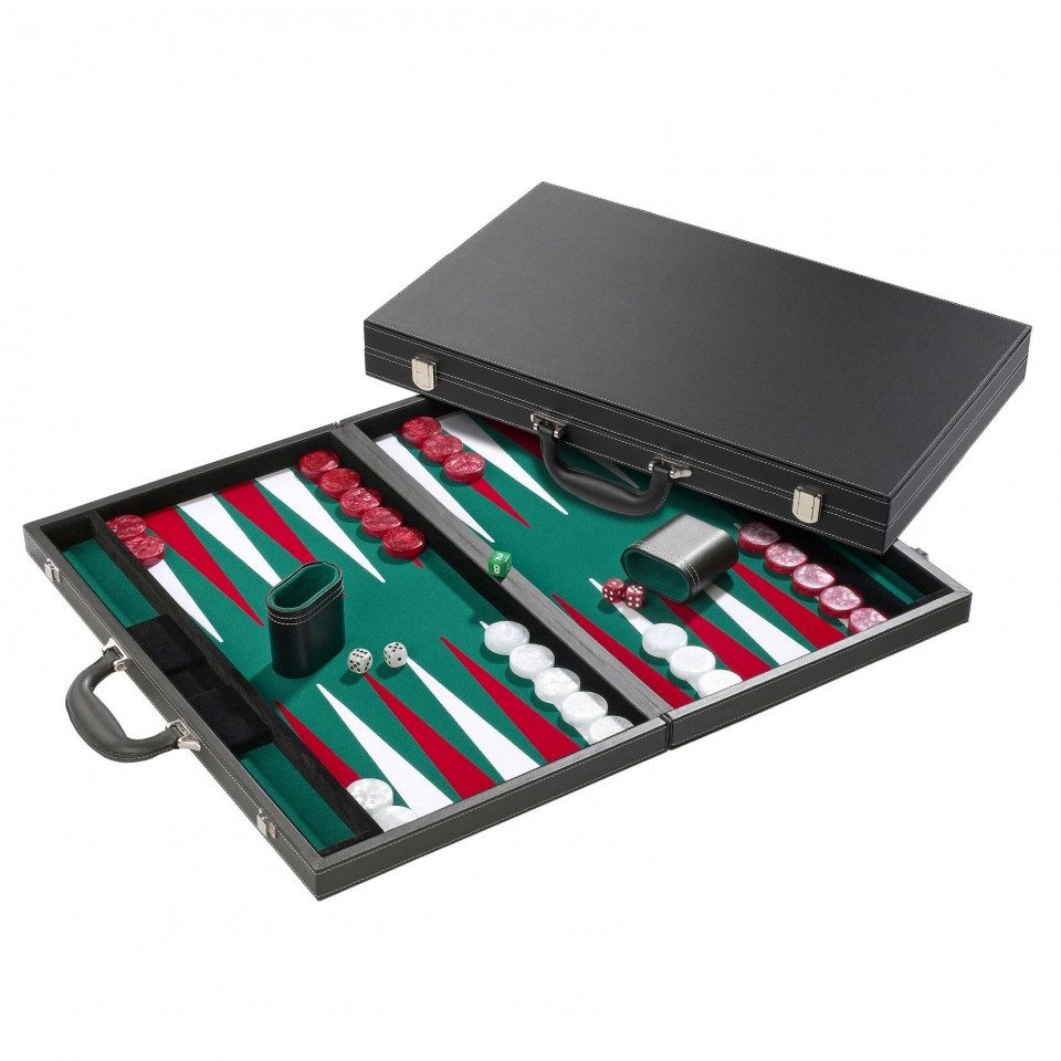 Philos Spiel, Backgammon - Koffer - Zisis - leatherette - Turnier