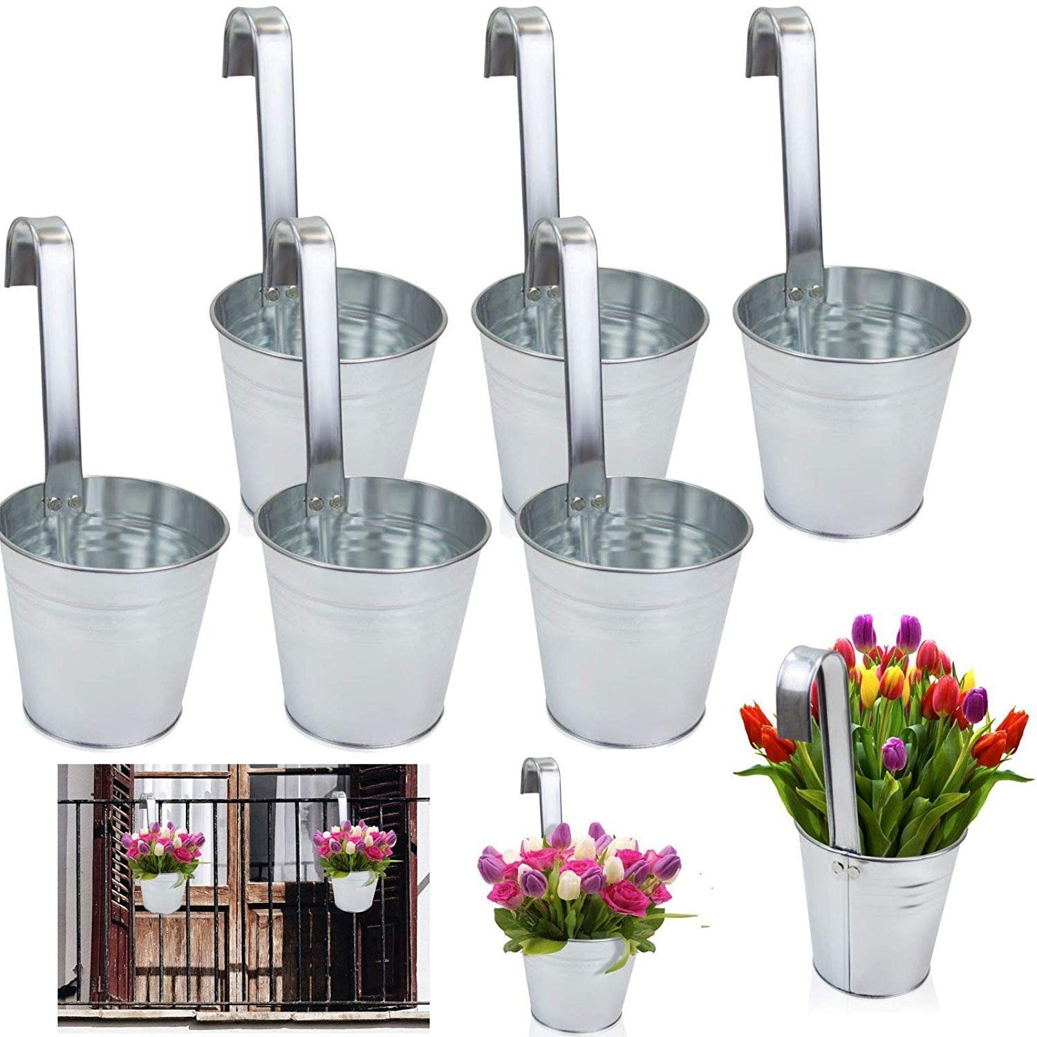 astor24 Pflanzkübel Hängetöpfe Zink (Blumentopf Garten Balkon Blumen Topf K günstig online kaufen