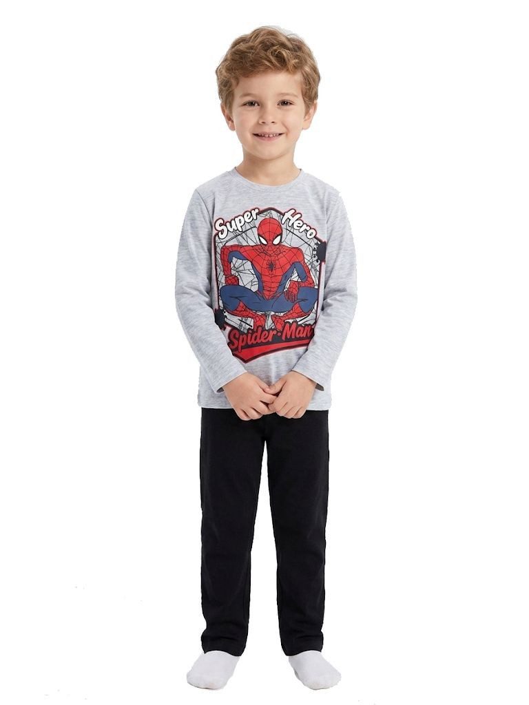 Spiderman Pyjama Spider-Man Kinder Pyjama: Weicher Longpyjama für Jungen & Mädchen Set Spiderman Schlafanzug Jungen + Mädchen