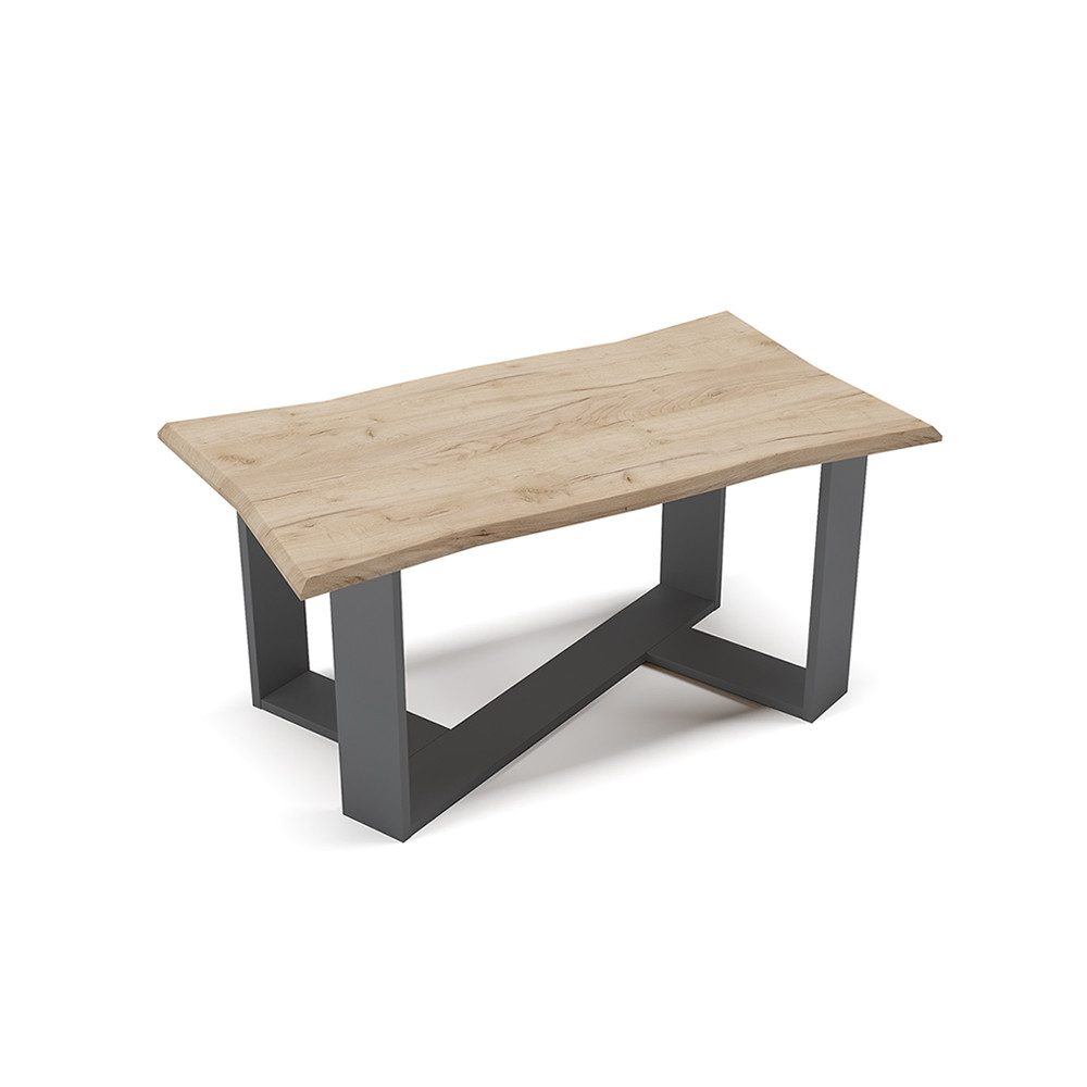 Vicco Couchtisch Arne, Goldkraft Eiche/Anthrazit, 90 x 50 cm günstig online kaufen