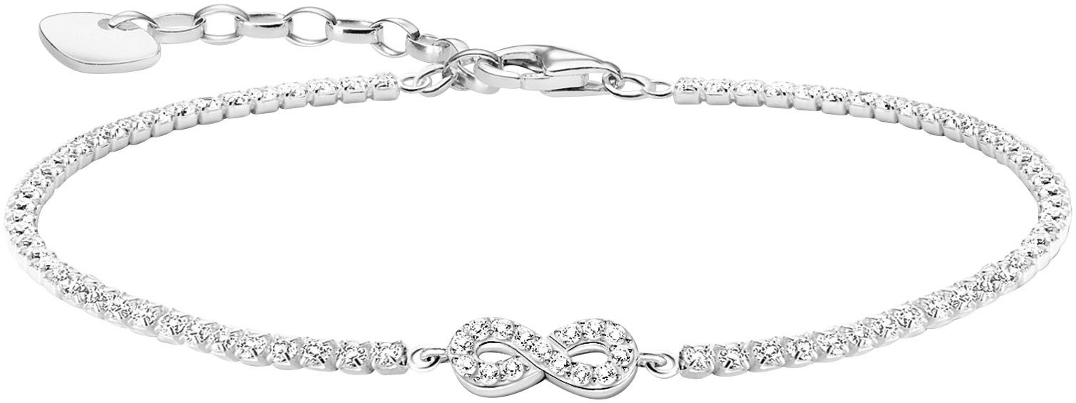 THOMAS SABO Tennisarmband mit Infinity/Unendlichkeitschleife und Steinen, A2176-051-14-L19v, mit Zirkonia (synth)