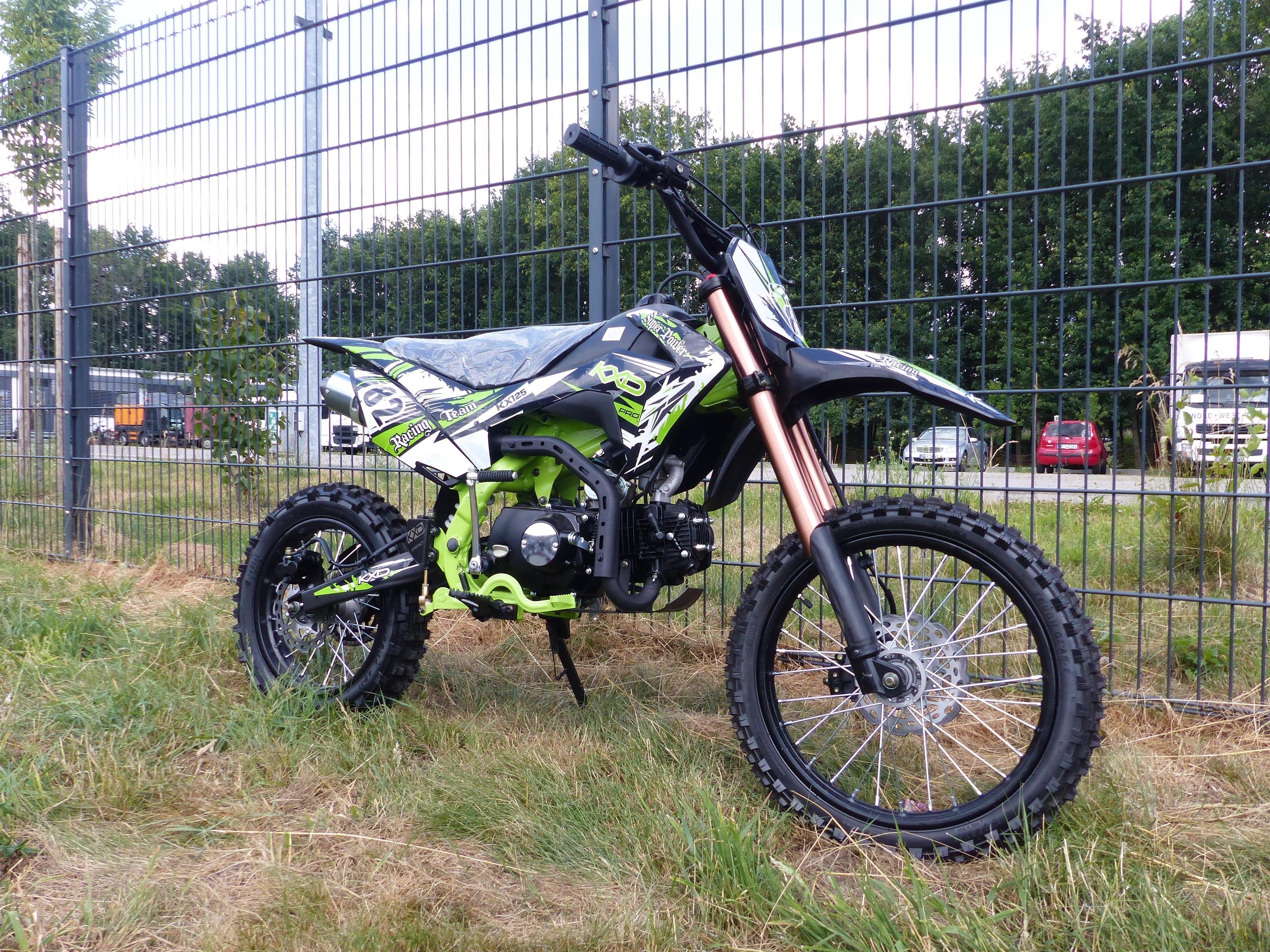 RV-Parts mountain bike 125ccm dirt bike cross bike pocket bike KXD 609 4 stroke 4 gear electric start, 4 gear