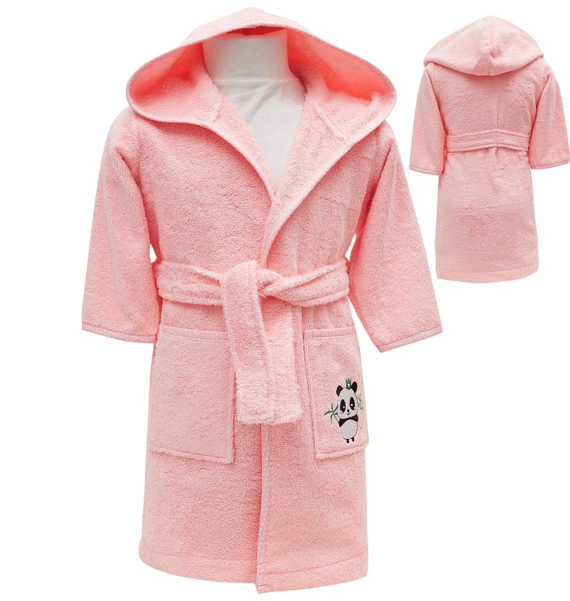 SEI Design Kinderbademantel aus 100% BIO Baumwolle Frottee, 100% Bio-Baumwolle, Kapuze, Gürtel, inkl. Geschenkverpackung