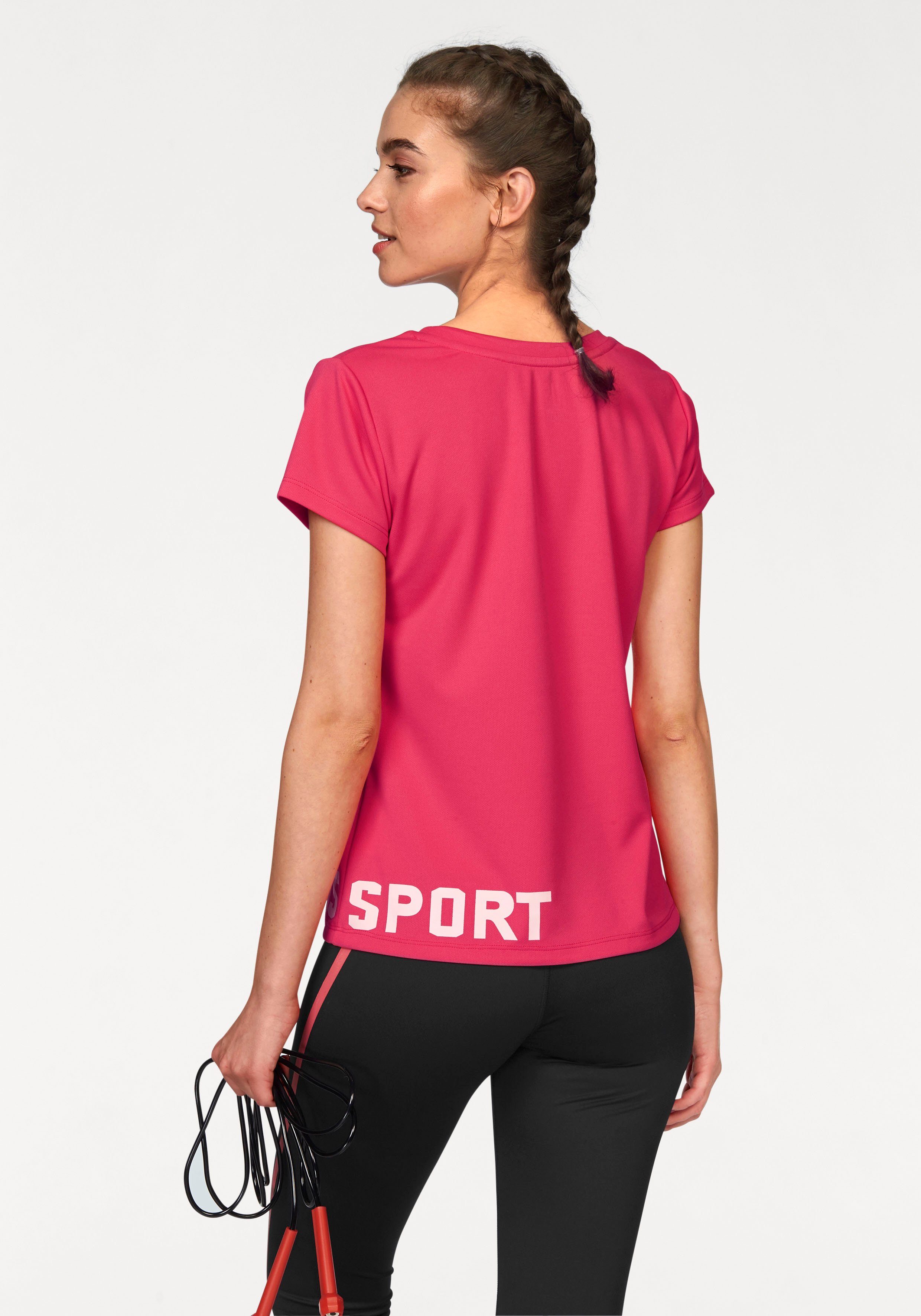 H.I.S Funktionsshirt (Spar-Set, 2er-Pack) figurbetonter Schnitt, sportlicher Look, mit trendigem Logodruck