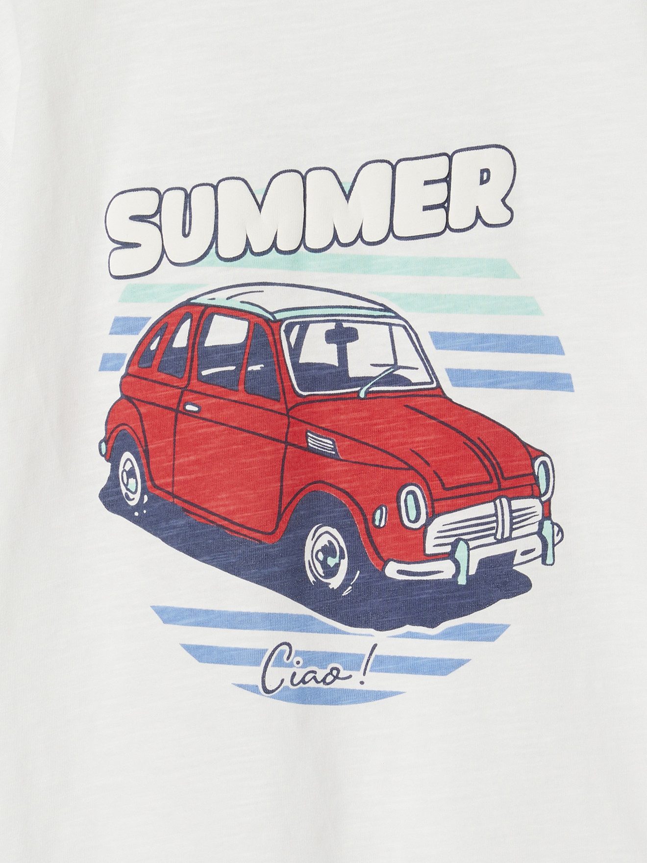 vertbaudet Kurzarmshirt Kinder T-Shirt mit Reliefprint