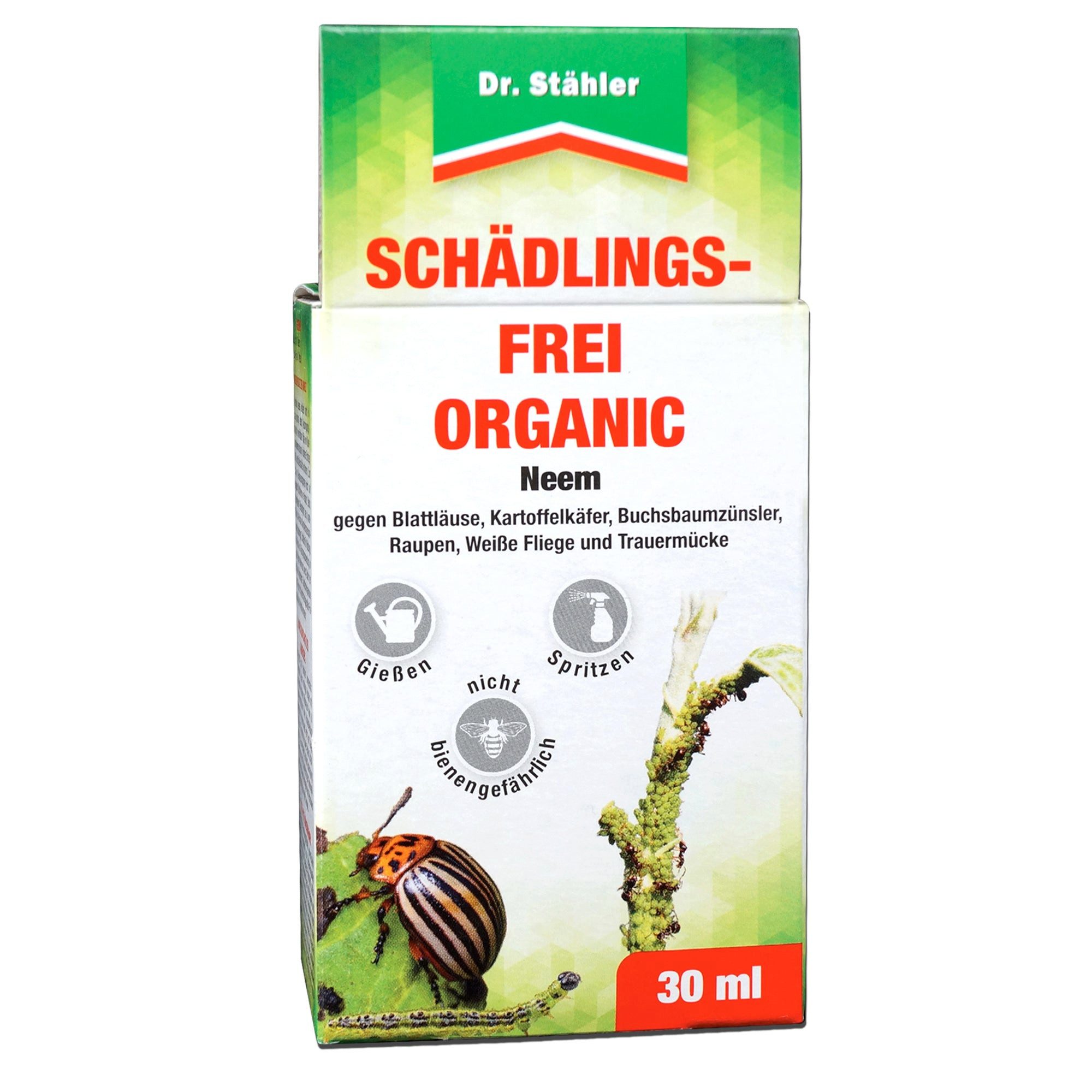 Dr. Stähler Pflanzenstärkungsmittel Schädlingsfrei-Organic mit Neem-Baum-Extrakt: Schutz vor Schädlingen, Schädlingsmittel Organic Mit Neem-Extrakt für gesunde Pflanzen, 10-St., 10x30 ml Neem-Pflanzenschutz Biologisch wirksam bei Schädlingsbefall, Schädlingsfrei-Organic – Pflanzenschutz mit Neem gegen Schädlinge