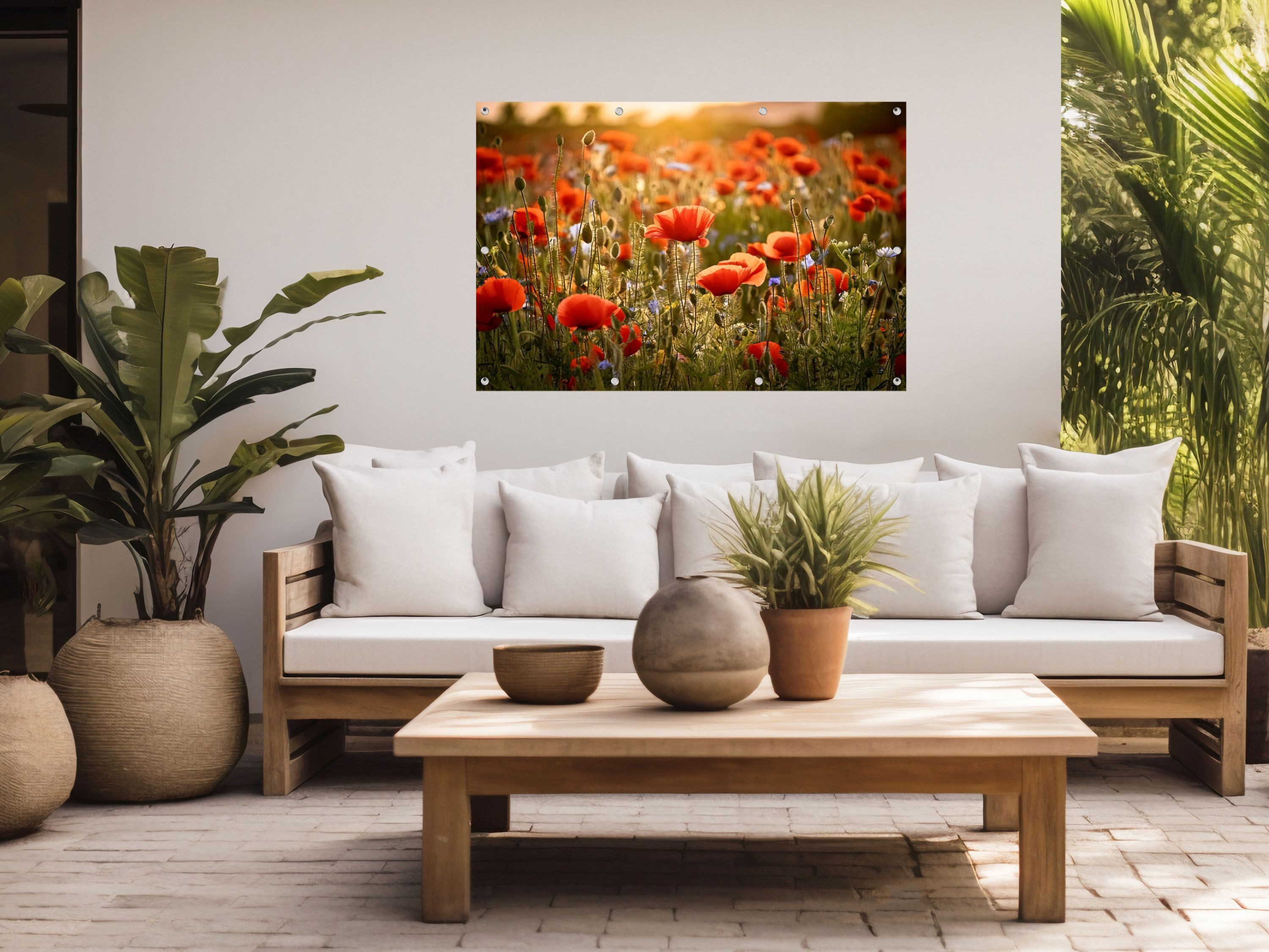 artissimo Poster XXL Garten-Poster 120x80cm Blumenwiese Outdoor-Deko, Outdoor-Poster: Blumen-Wiese