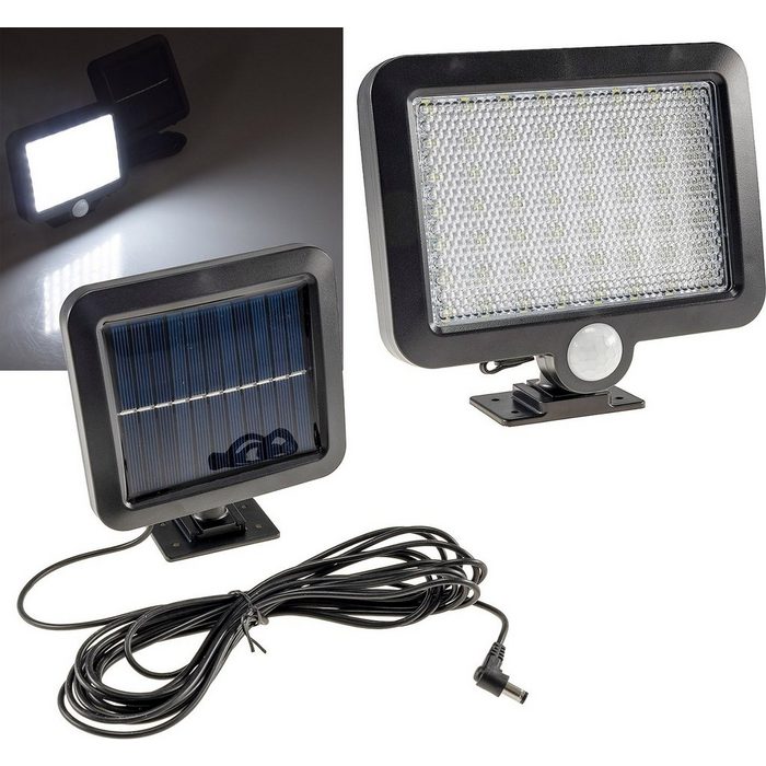 ChiliTec LED Gartenleuchte LED Solarlampe für Aussen IP44 Aussenleuchte mit PIR Bewegungsmelder 4200K Akku