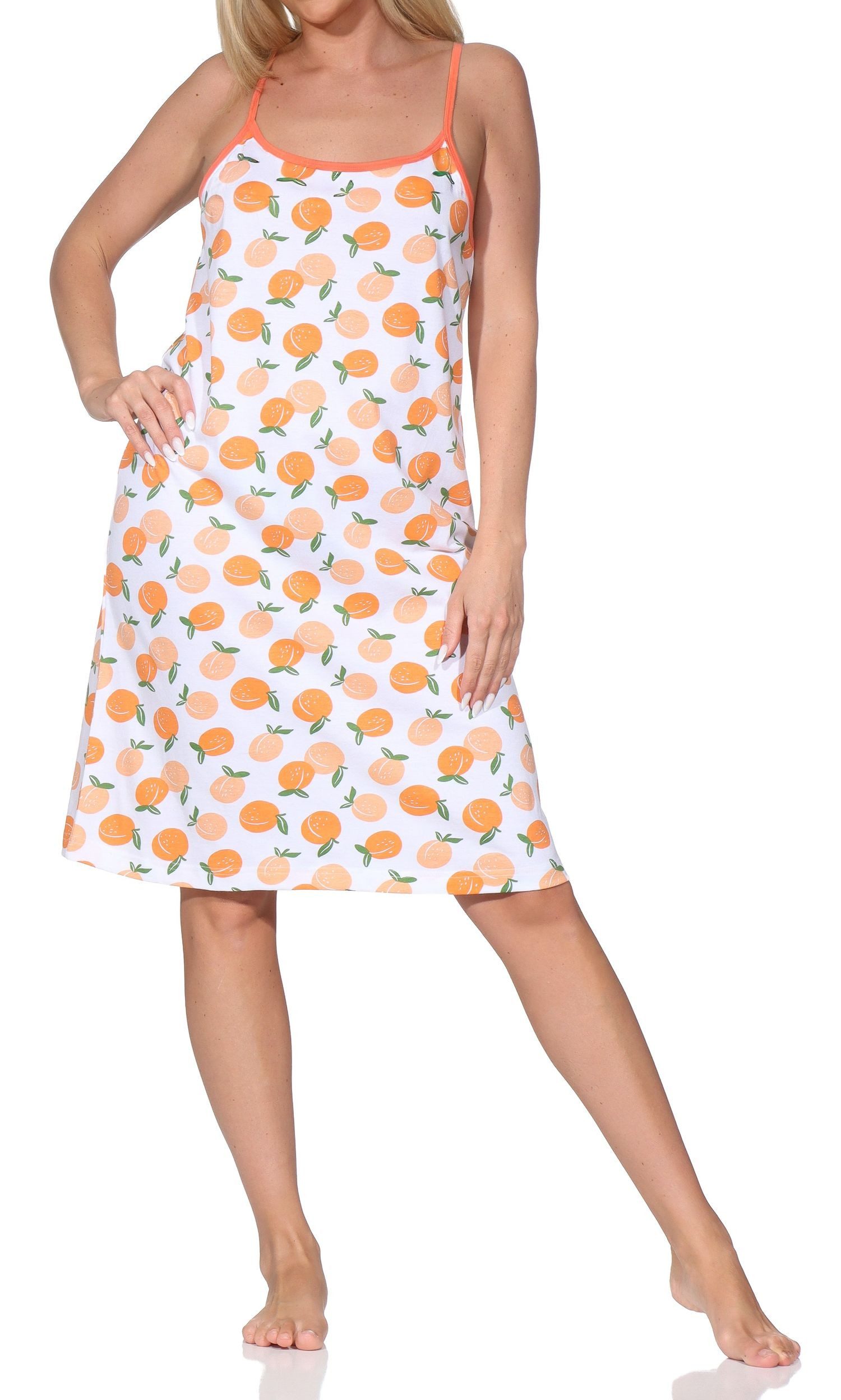 Normann Nachthemd Damen Spaghetti Nachthemd sommerlicher Look - auch in Übergrössen