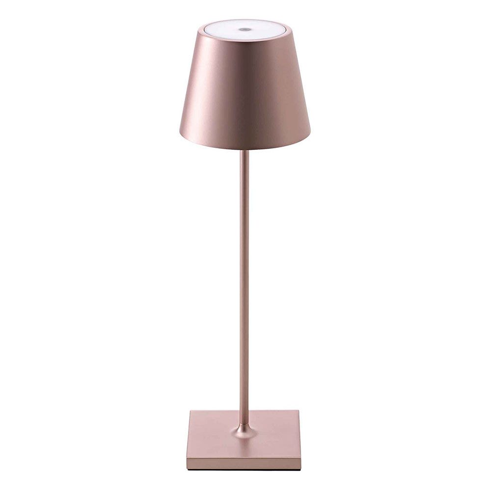 SIGOR Außen-Tischleuchte, LED-Leuchtmittel fest verbaut, Warmweiß, Außenleuchte LED Tischleuchte roségold