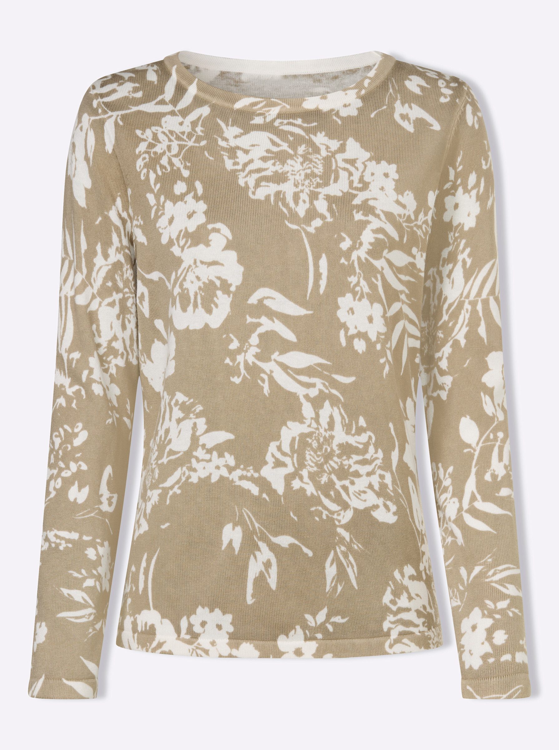 Witt Strickpullover Rundhals-Pullover 3/4-Arm Jersey