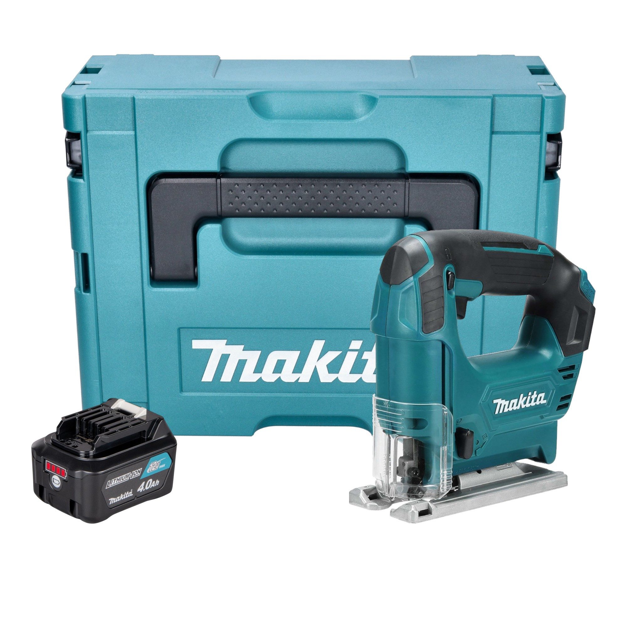 Makita Akku-Stichsäge JV 101 DM1J 12 V max. 65 mm + 1x Akku 4,0 Ah + Makpac günstig online kaufen