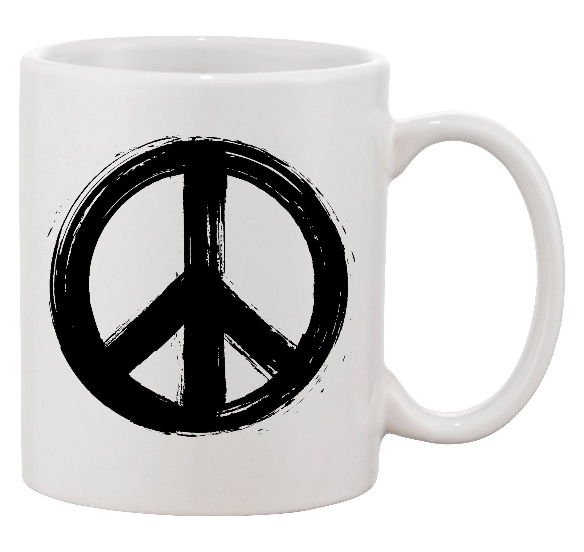 Blondie & Brownie Tasse Peace Symbol Friedenszeichen Print Keramikbecher Geschenkidee, 1-tlg., Keramik, PeaceSymbol Tasse Friedenszeichen Printmotiv