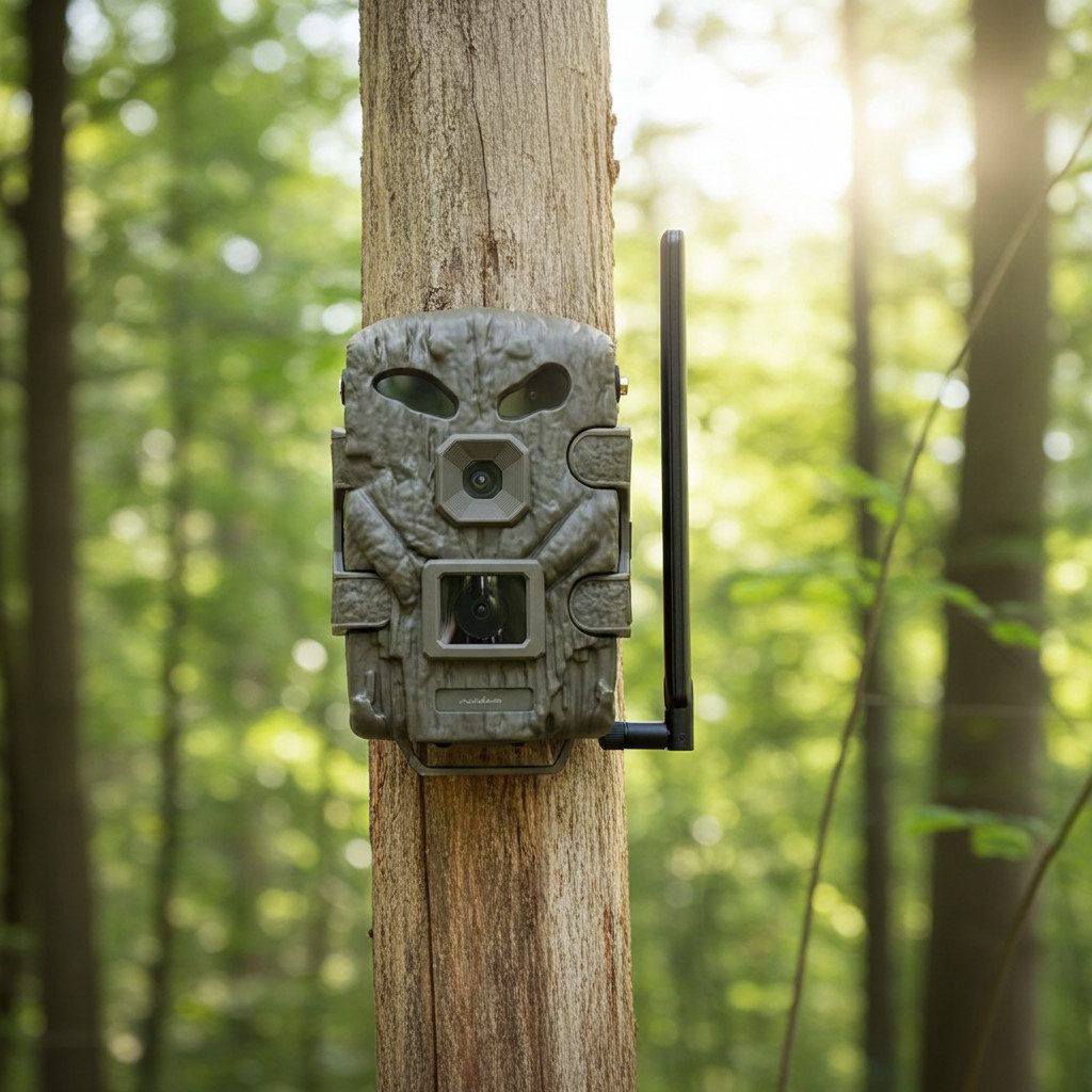 Nedis Wildkamera 4G 30MP Full-HD Wildkamera, LTE App, IR-Nachtsicht, IP66, Camo (30 MP 4G-Wildkamera mit LTE-App-Übertragung und 0,3s Schnellauslösung)