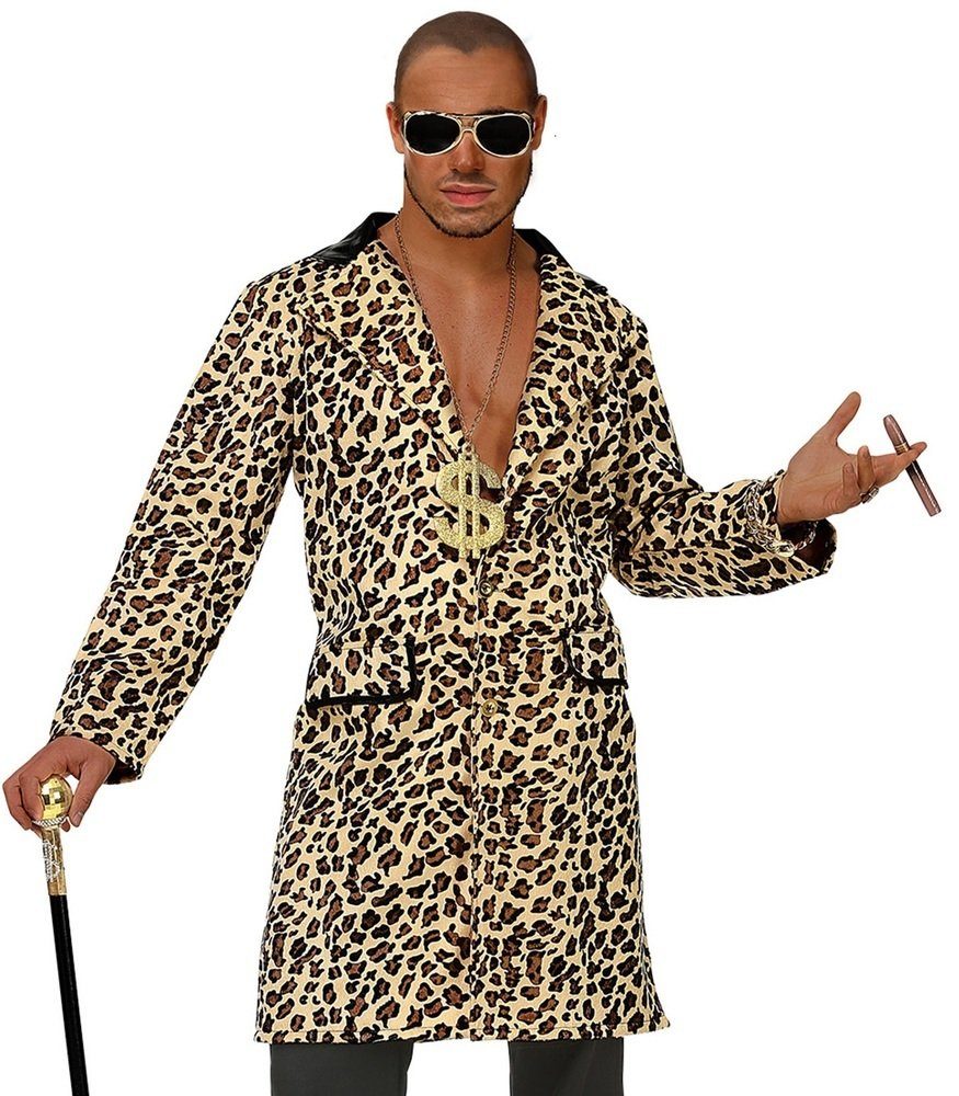 Widmann S.r.l. Kostüm Pimp Kostüm Mantel 'Hustler', Leoparden Look