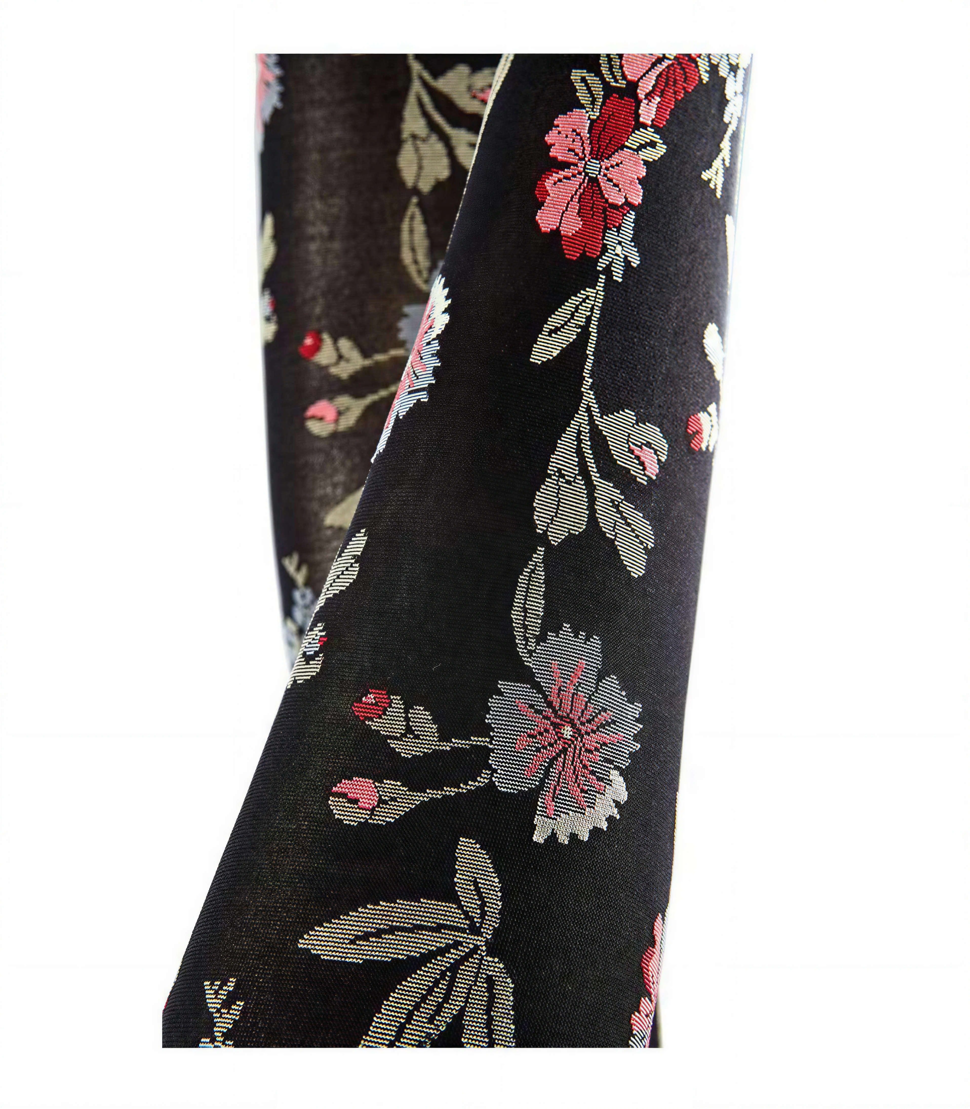 Sympatico Feinstrumpfhose Damen mit auffälligem Blüten FLORELLA 50 DEN 50 DEN (1 St. 1er-Pack) Semi-blickdicht & matt
