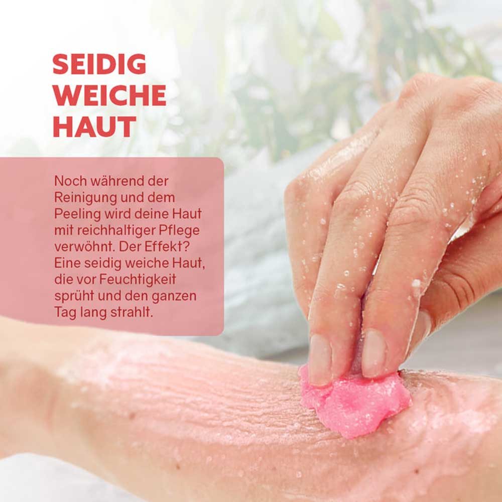 puremetics Körperpeeling 3in1 Dusch-Konfekt - Erdbeere 10 Stück im Dekoglas 200g