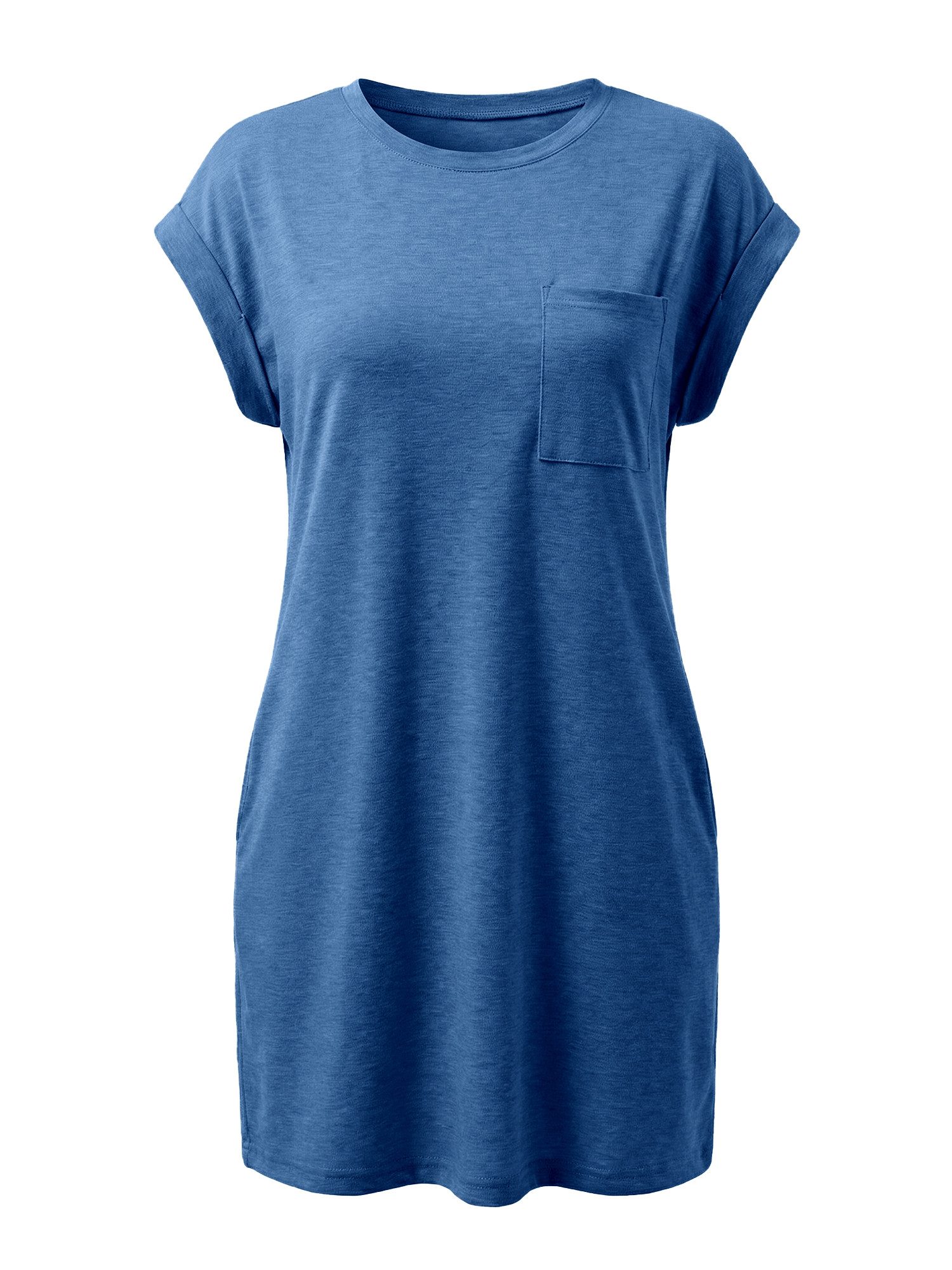 Imily Bela Minikleid Damen Sommerliches T-Shirt Kleid mit Taschen (Packung, 1-tlg., 1per-Pack) einfarbig