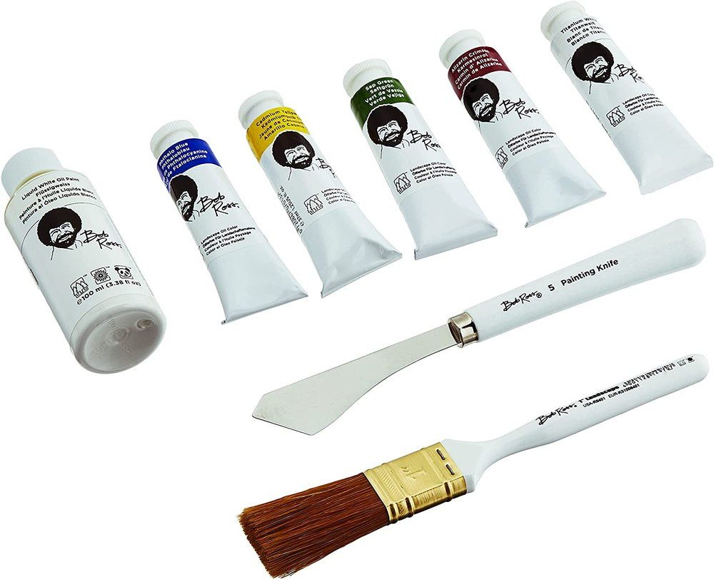 Bob Ross Ölfarbe Landschaft Master oder Basic Paint-Set (Meister oder Basis Mal-Set), 15-teiliges Set Landschaftsgemälde "The Joy of Painting"