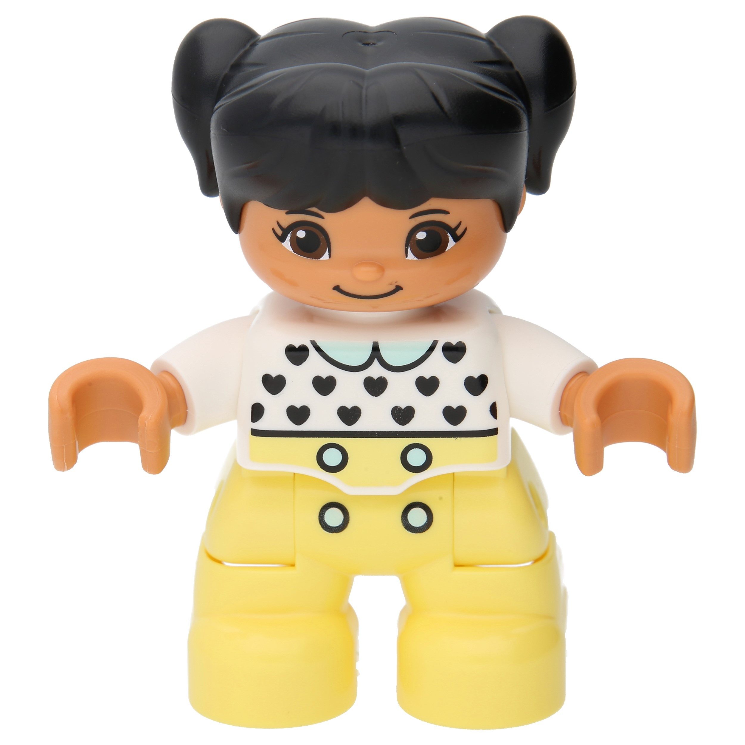 LEGO® LEGO Duplo: Mädchen mit blassgelber Hose und weißem (47205pb069) Spielbausteine