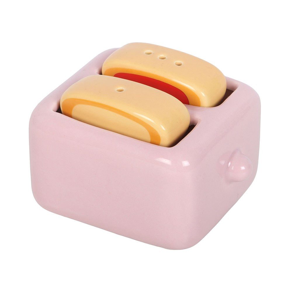 Something Different Salz- / Pfefferstreuer Kawaii Toast Salt and Pepper Shakers mit Toaster-Halter