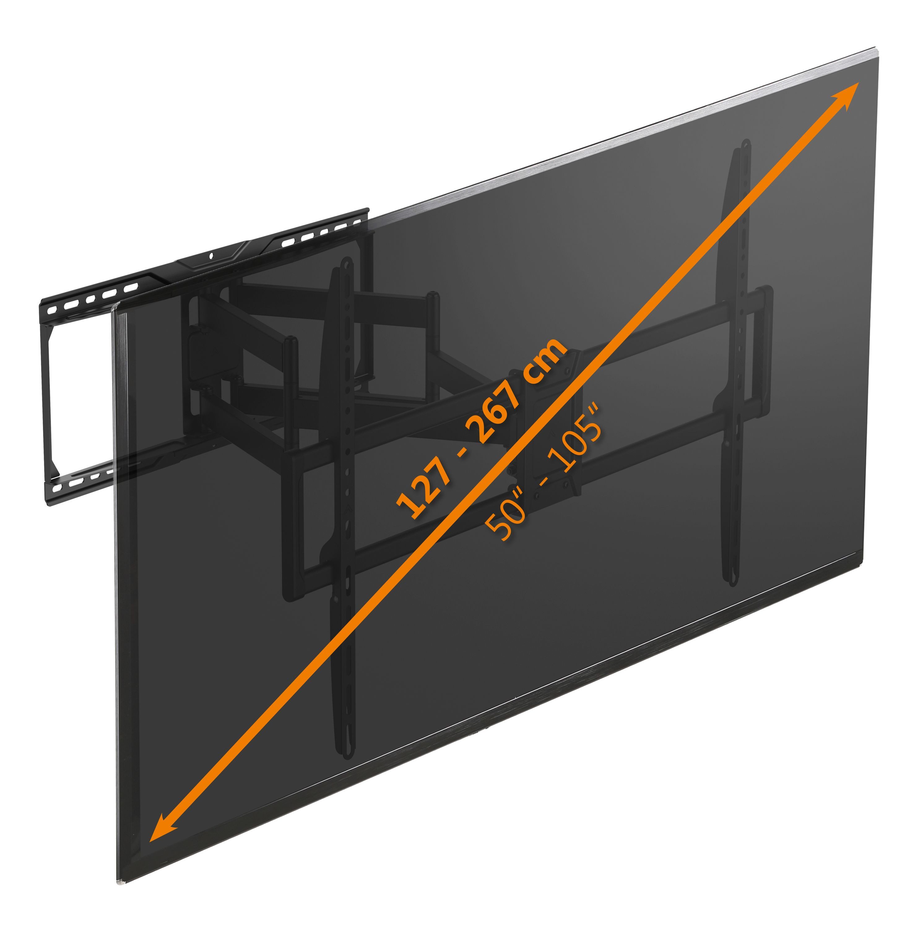 my wall TV-Wandhalterung HP53L, (bis 105 Zoll, für XXL TV bis 105 Zoll, neigbar & schwenkbar)