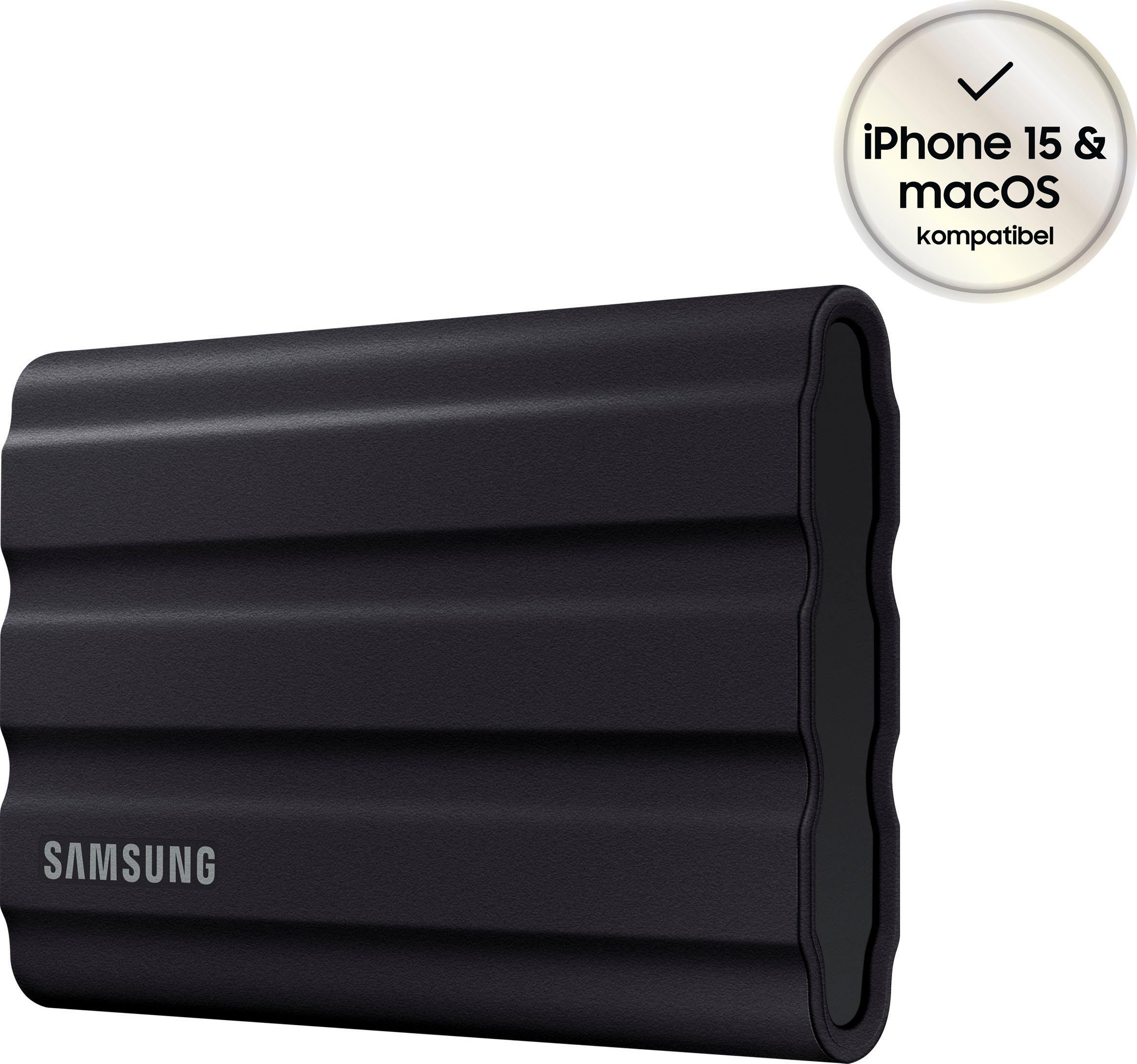 Samsung Portable SSD T7 Shield (1 Spielkonsolen 1050 oder Lesegeschwindigkeit, PCs, SSD Macs, Kompatibel: externe TB) mit Schreibgeschwindigkeit, MB/S Android™-Geräten MB/S 1000
