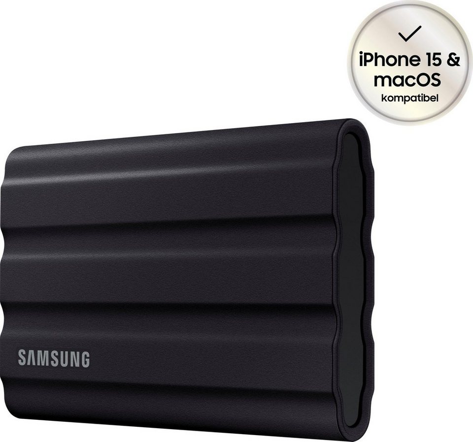 Samsung Portable SSD T7 Shield externe SSD (1 TB) 1050 MB/S  Lesegeschwindigkeit, 1000 MB/S Schreibgeschwindigkeit, Kompatibel: mit  Macs, PCs, Android™-Geräten oder Spielkonsolen