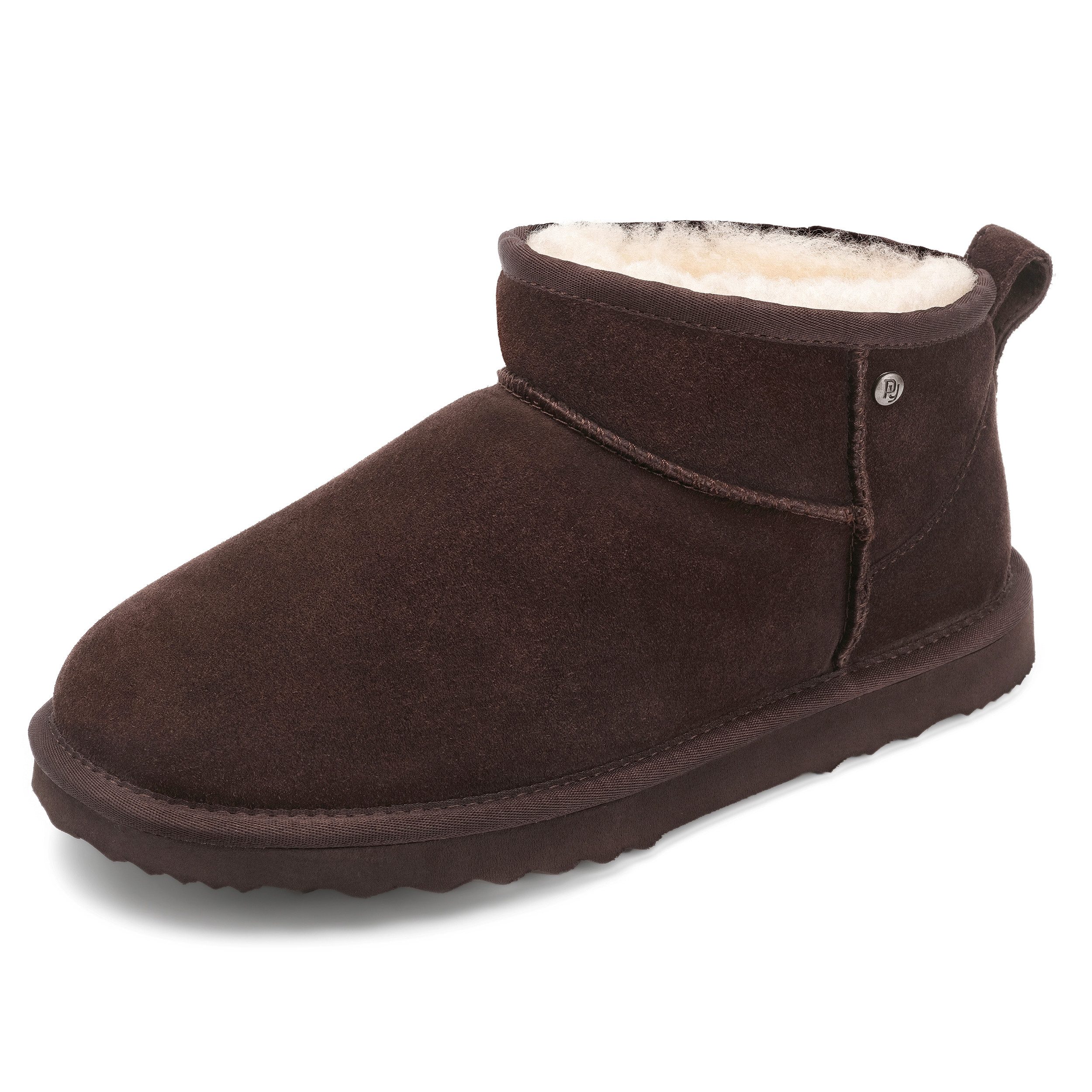 Parfeying Damen Herren KLASSISCHE LEDERSTIEFELETTEN Stiefelette (aus luxuriösem australischem Lammerfell Plüsch)