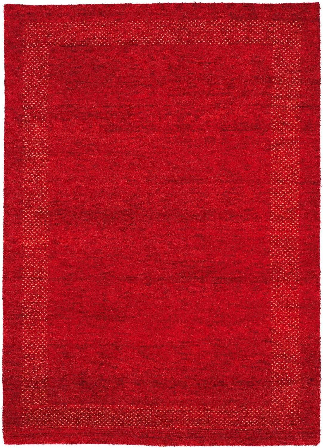Rug Studios Teppich CASABLANCA, Rechteckig, Höhe: 20 mm, Wohnzimmer, 40 x 60 cm, Rot
