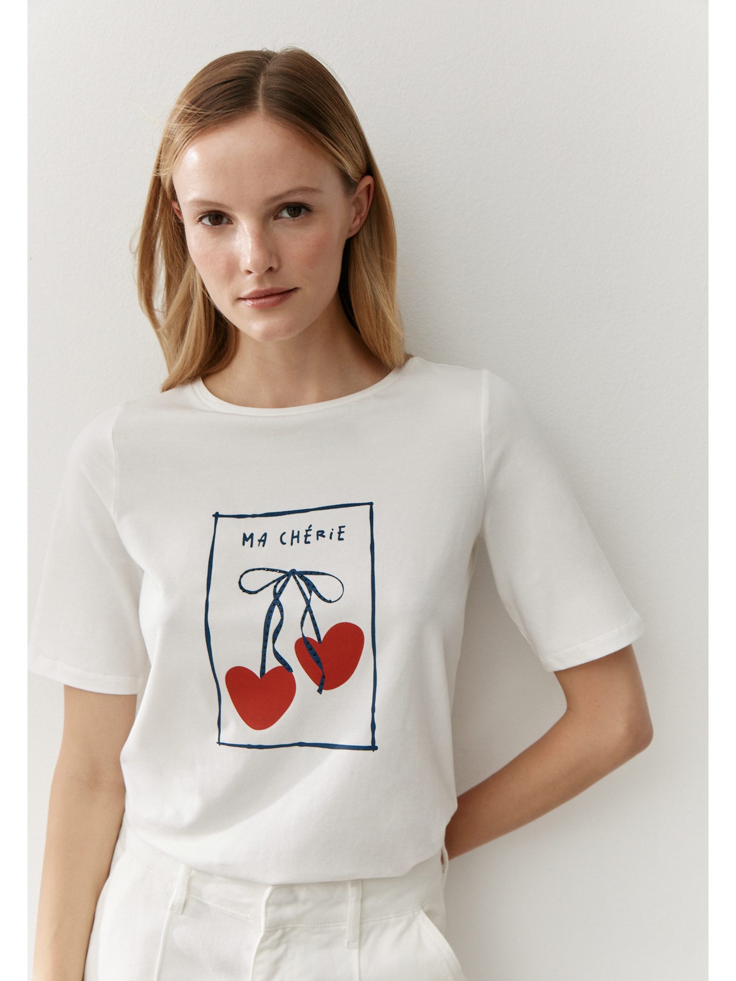 MORE&MORE Kurzarmshirt süßes Kurzarmshirt, Frontprint