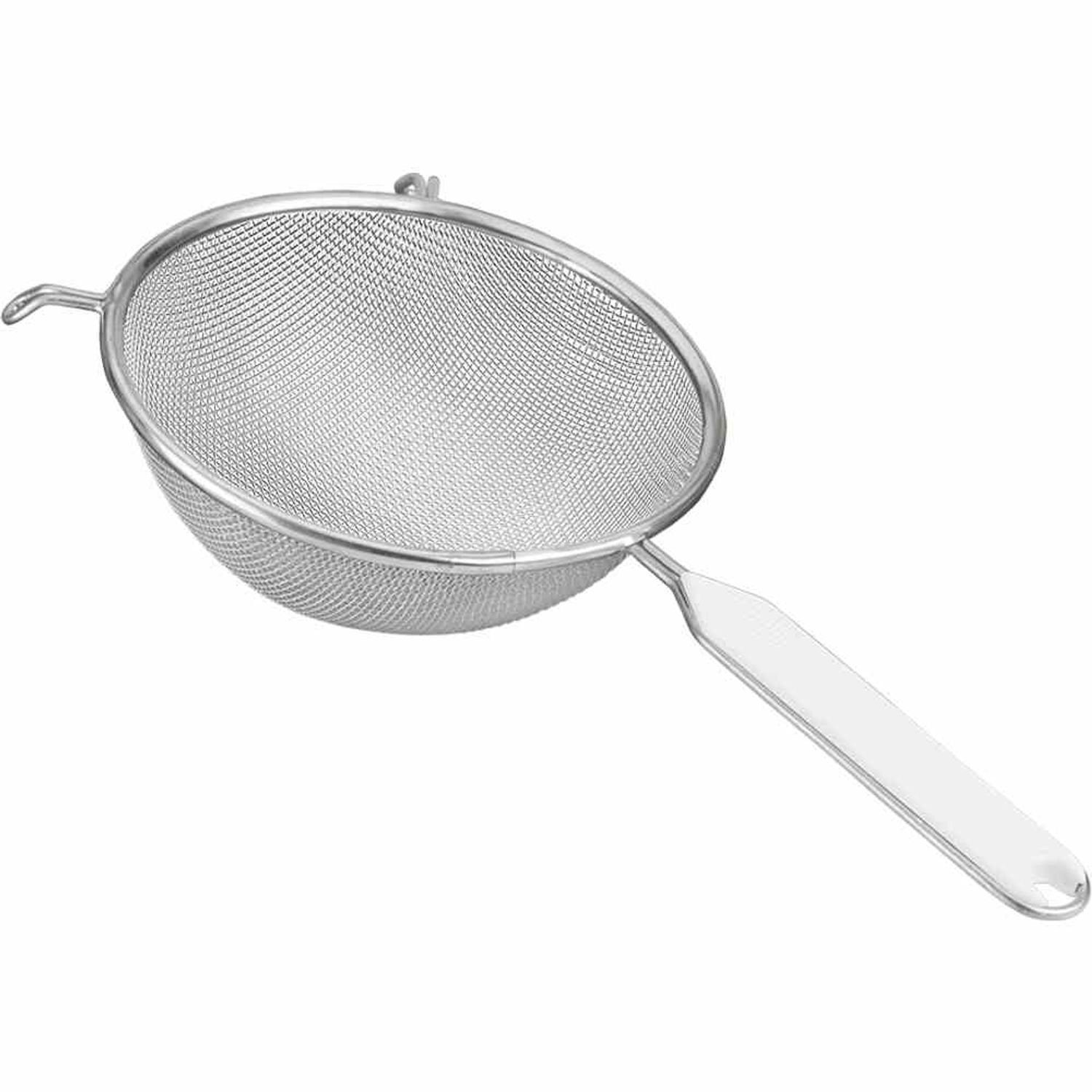 Metaltex Nudelsieb Küchensieb fein 18 cm Aluminium mit Griffeinlage, Aluminium